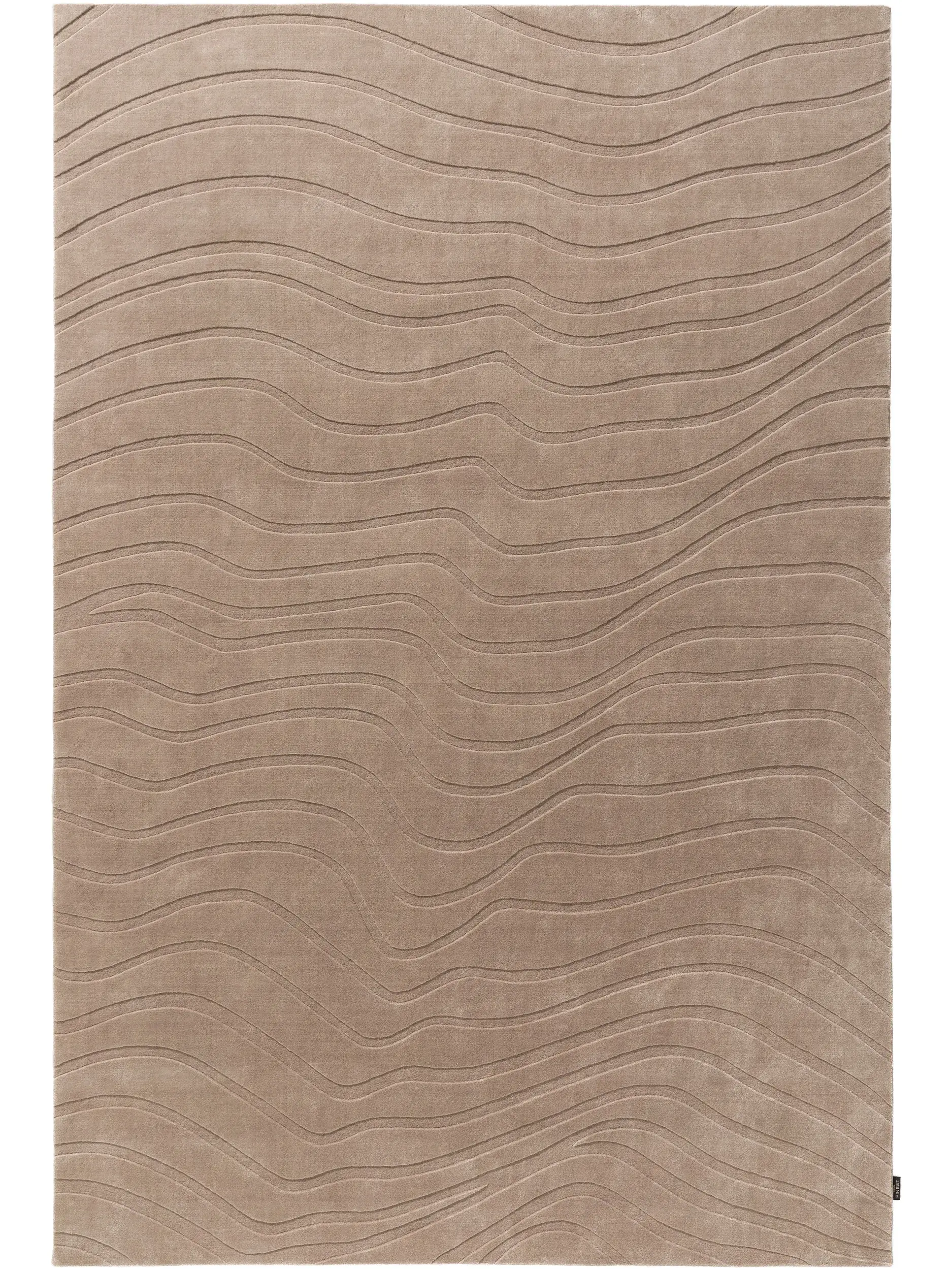 Tappeto di 100% Lana (dalla Nuova Zelanda) in Taupe con pelo alto 100% Lana (dalla Nuova Zelanda) da benuta Finest