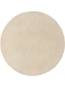 Round Wool Rug Berber Cream