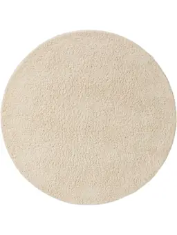 Tapis en laine rond Berber Crème