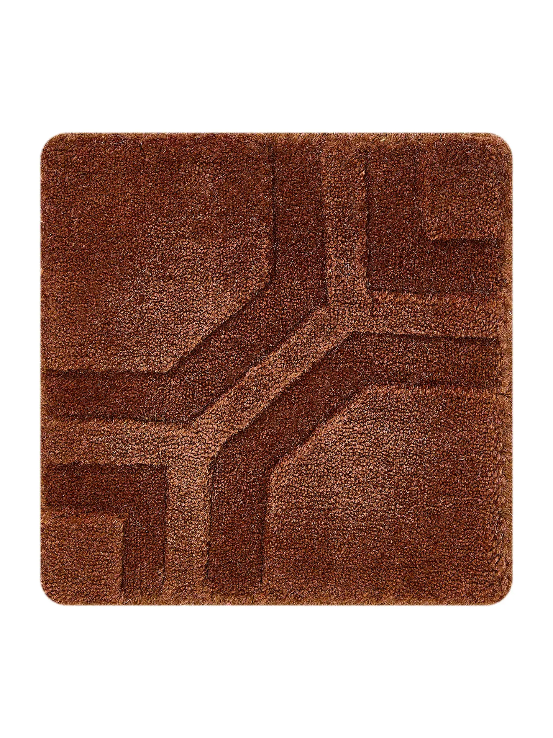 Alfombra Ilona de 50% Lana, 50% Viscosa en Marrón de benuta Finest