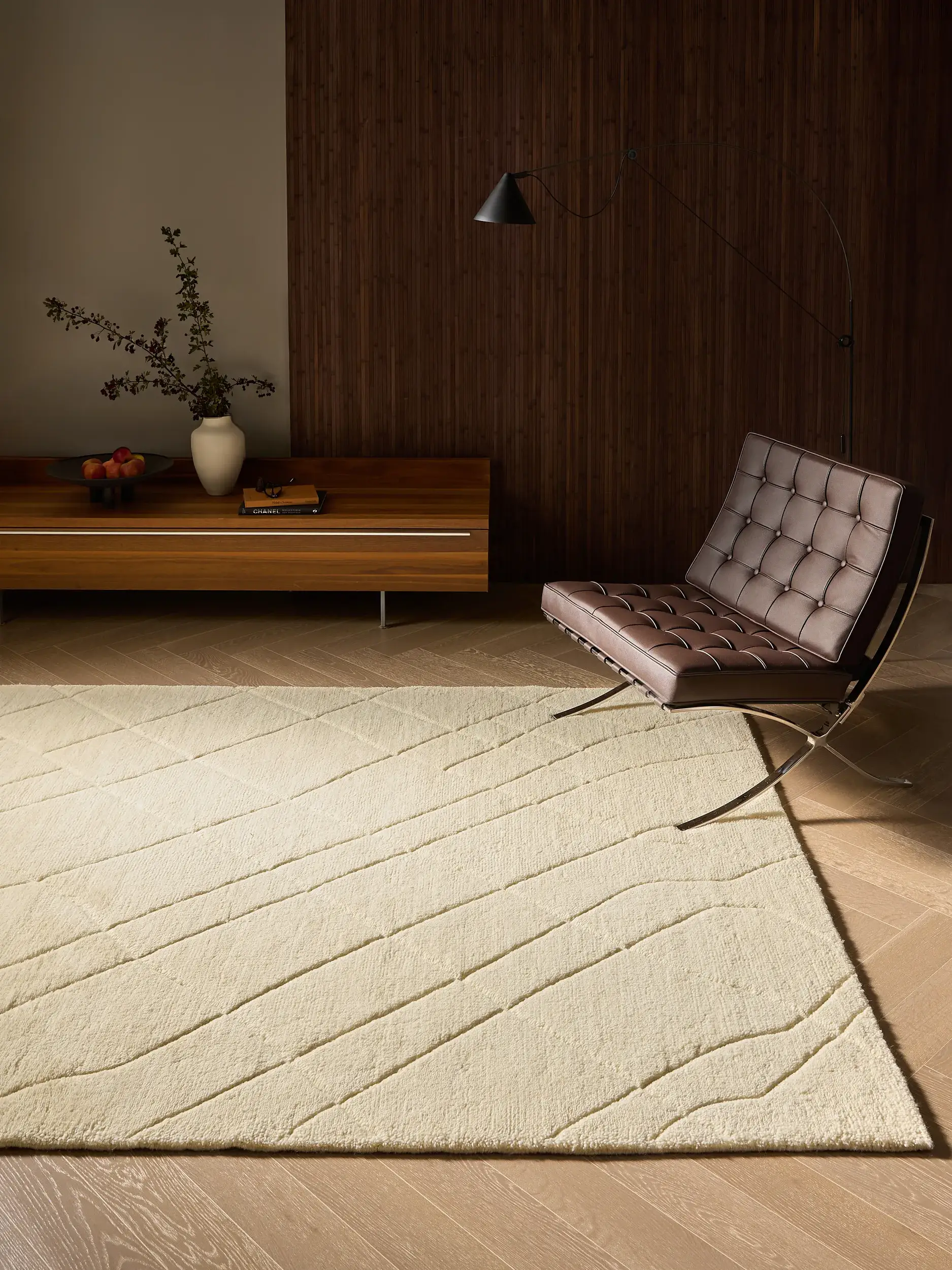 Rug Marcos made of 100% Wool in Beige by benuta Finest