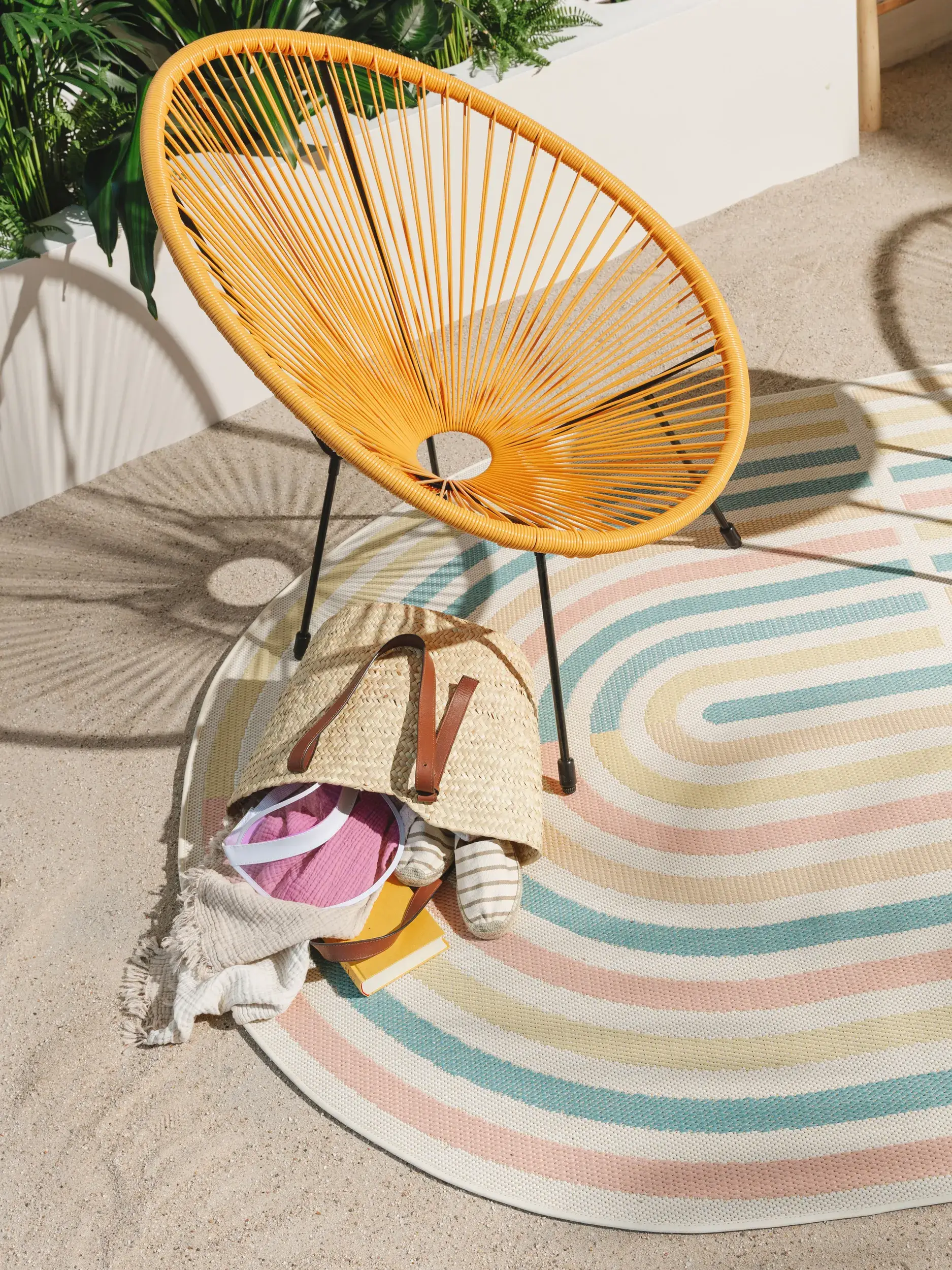 Teppich aus 100% Polypropylen in Multicolor mit 100% Polypropylen hohem Flor von benuta Pop