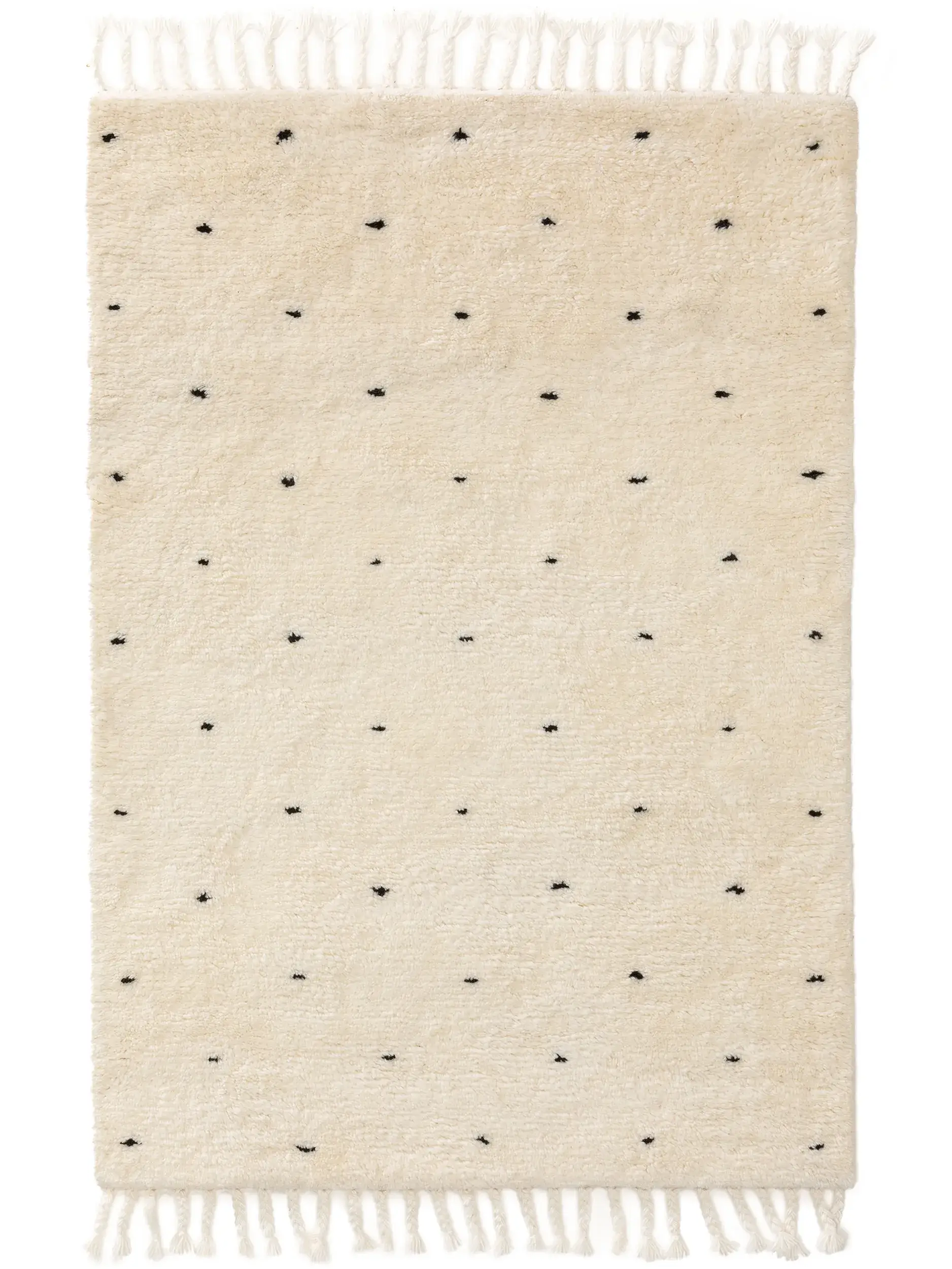 Matta av 100% Ull i Beige med 100% Ull hög lugg från Lytte