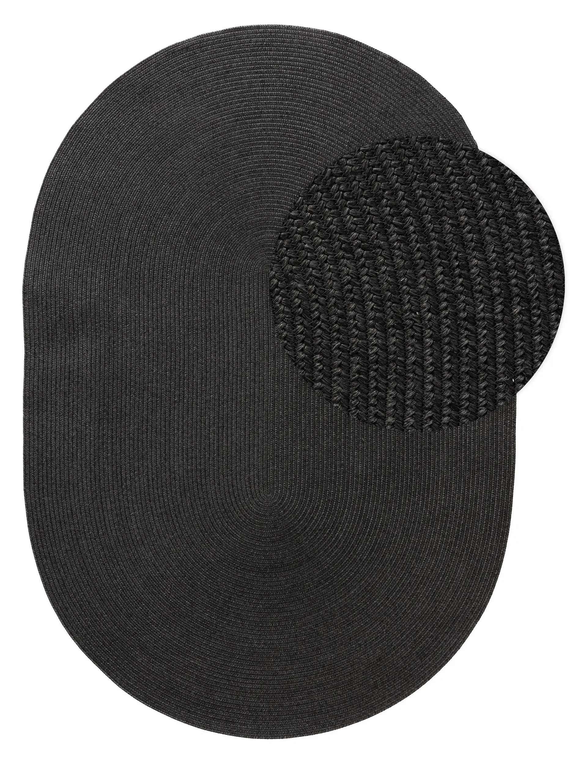 Rug made of 80% Polypropylen, 20% Polyester in Schwarz with a 80% Polypropylen, 20% Polyester high pile by benuta Nest