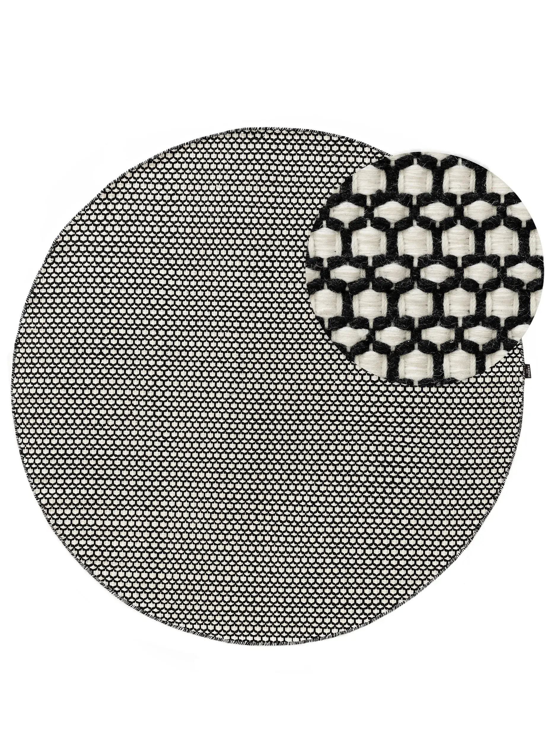 Teppich Hera aus 100% Wolle (aus Neuseeland) in Schwarz von benuta Finest