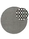 Wollteppich rund Hera Beige/Schwarz