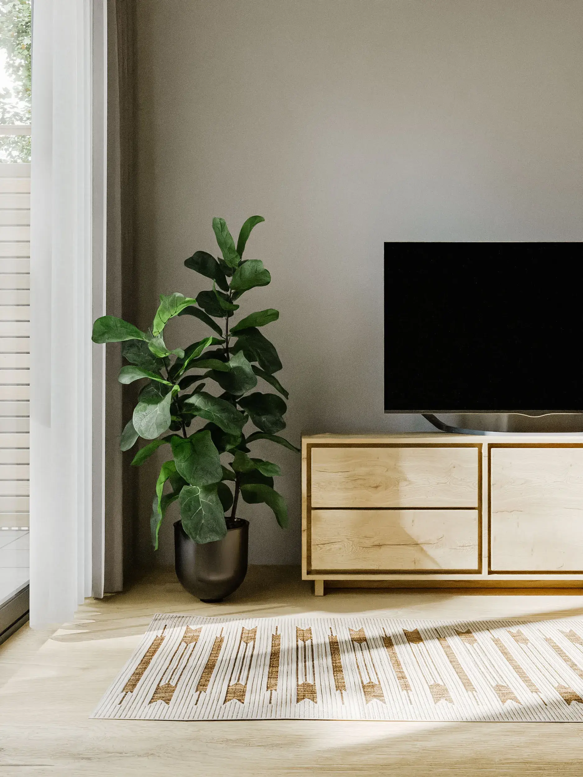 Teppich Kaleo aus 100% Polypropylen in Weiß von benuta Basic