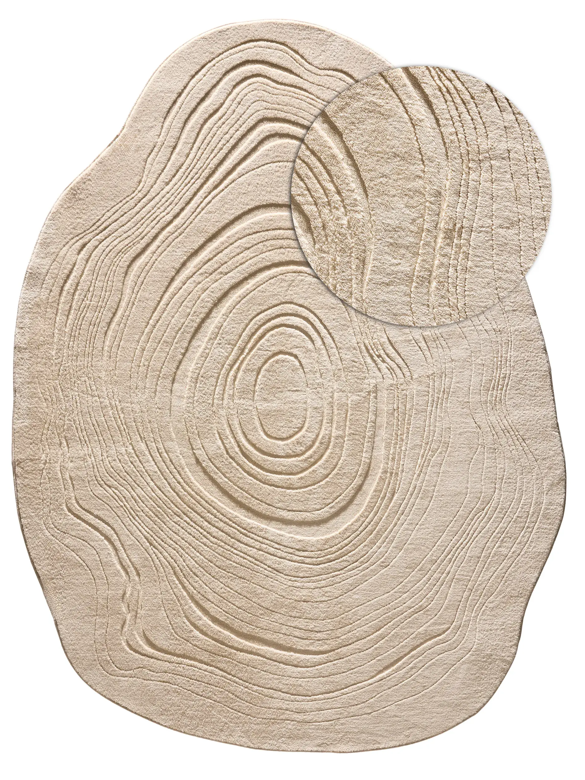 Tapis en 100% Polyester en Beige avec une pile de 100% Polyester de hauteur de benuta POP