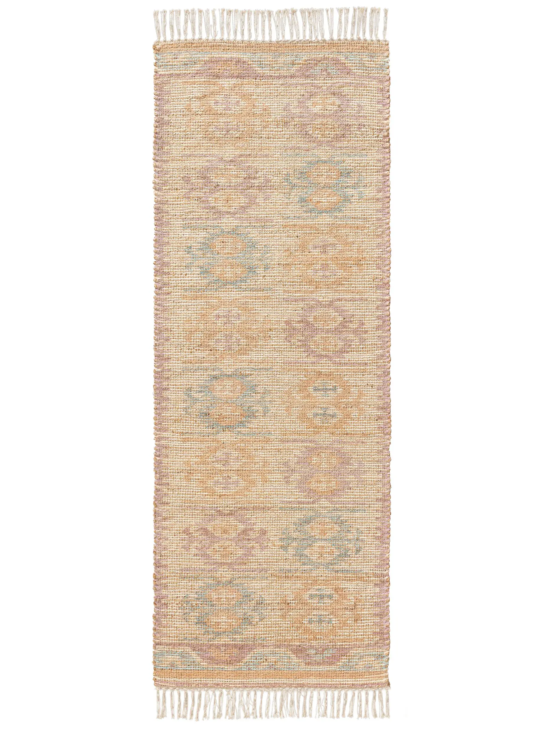 Tappeto di 68% Iuta, 20% Poliestere, 12% Cotone in Multicolor con pelo alto 68% Iuta, 20% Poliestere, 12% Cotone da benuta POP