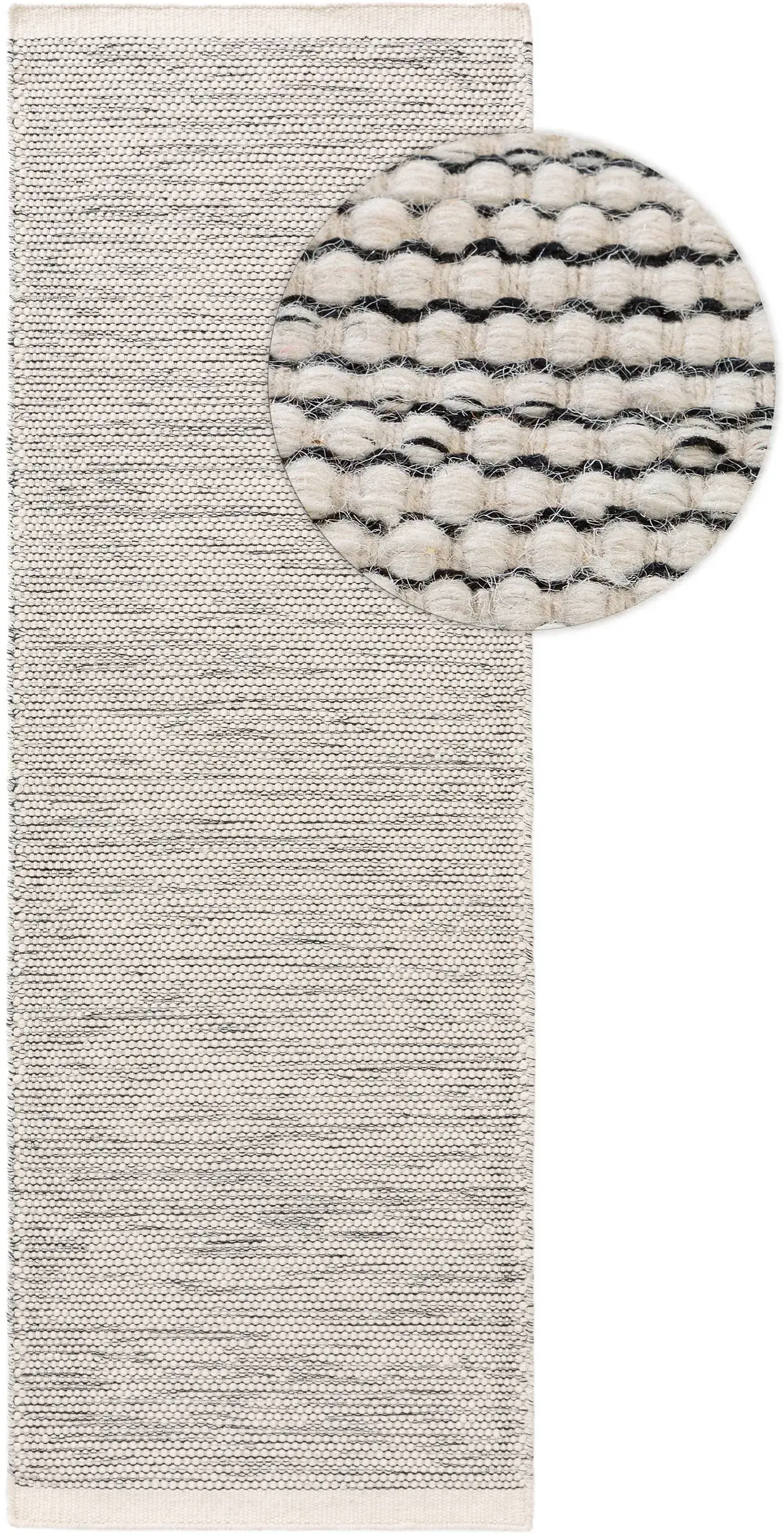 Rug made of 80% Wolle, 20% Baumwolle in Beige with a 80% Wolle, 20% Baumwolle high pile by benuta Pure
