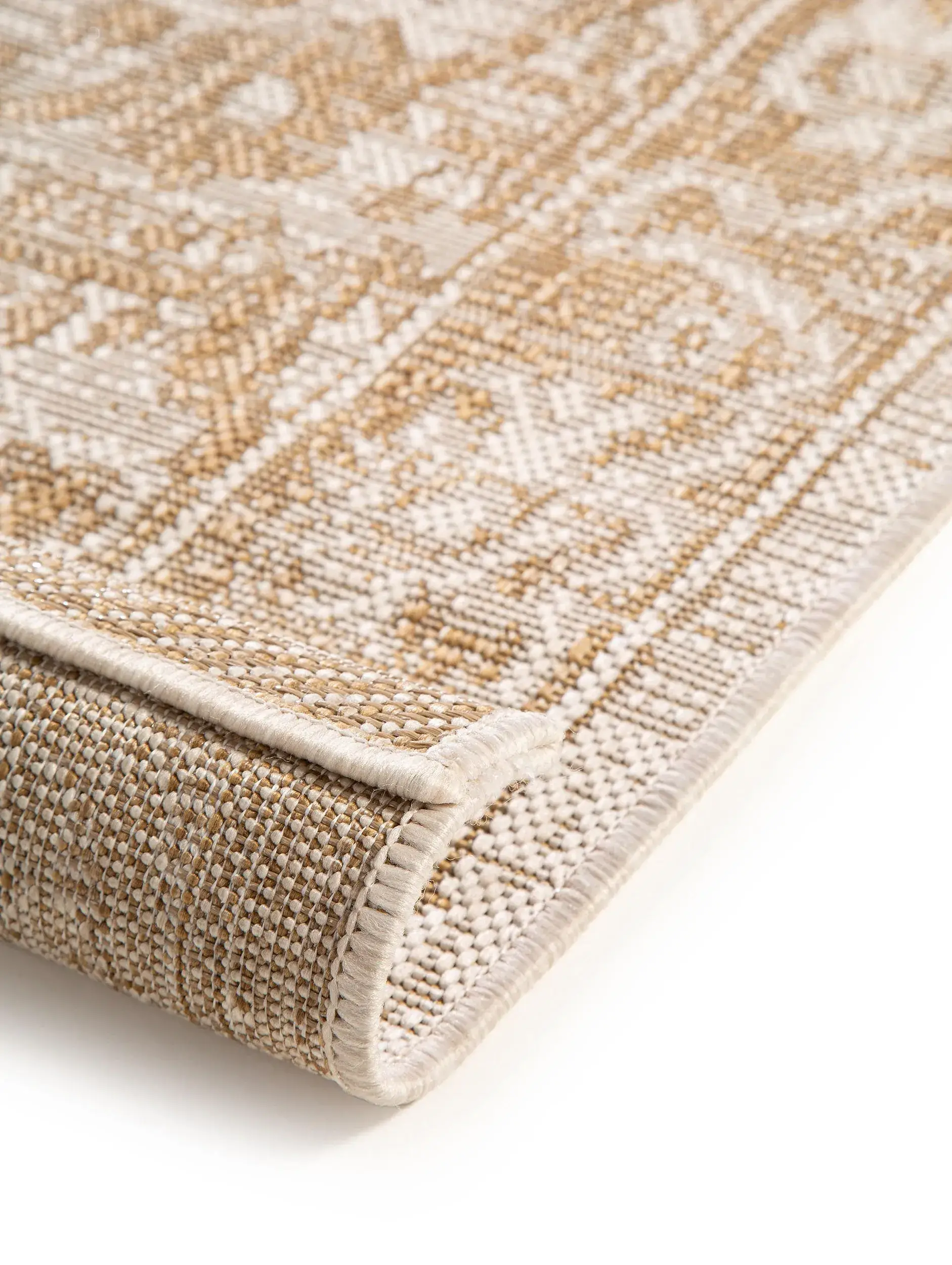 Teppich aus 100% Polypropylen in Beige mit 100% Polypropylen hohem Flor von benuta