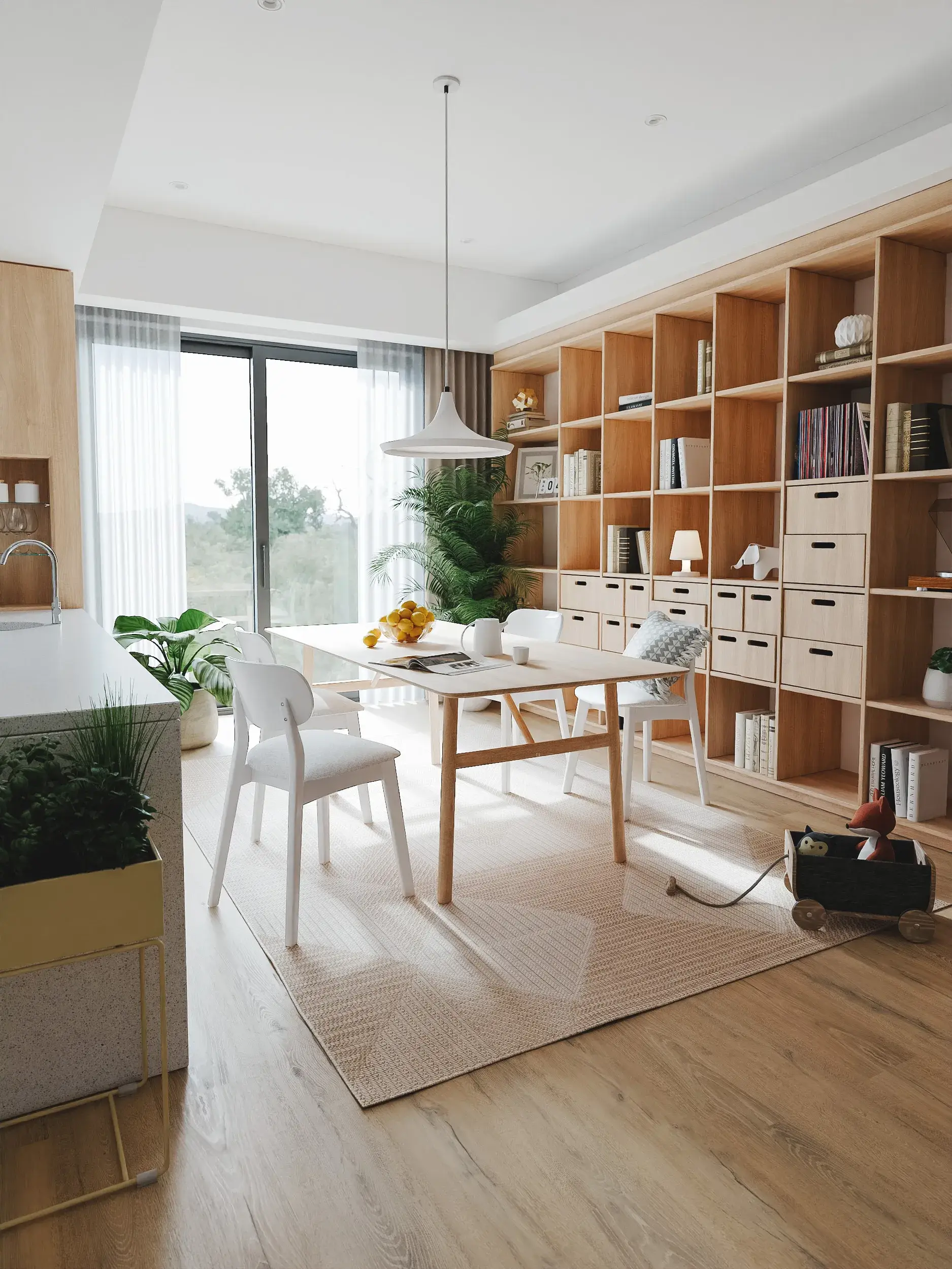 Rug made of 100% Polypropylen in White with a 100% Polypropylen high pile by benuta Nest