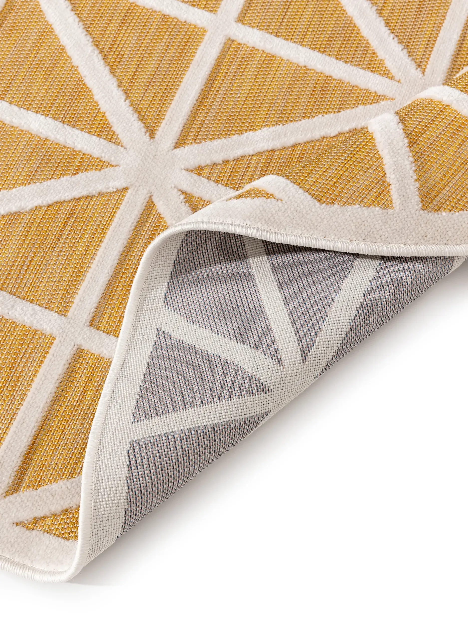 Rug made of 100% Polypropylen in Yellow with a 100% Polypropylen high pile by benuta Pop
