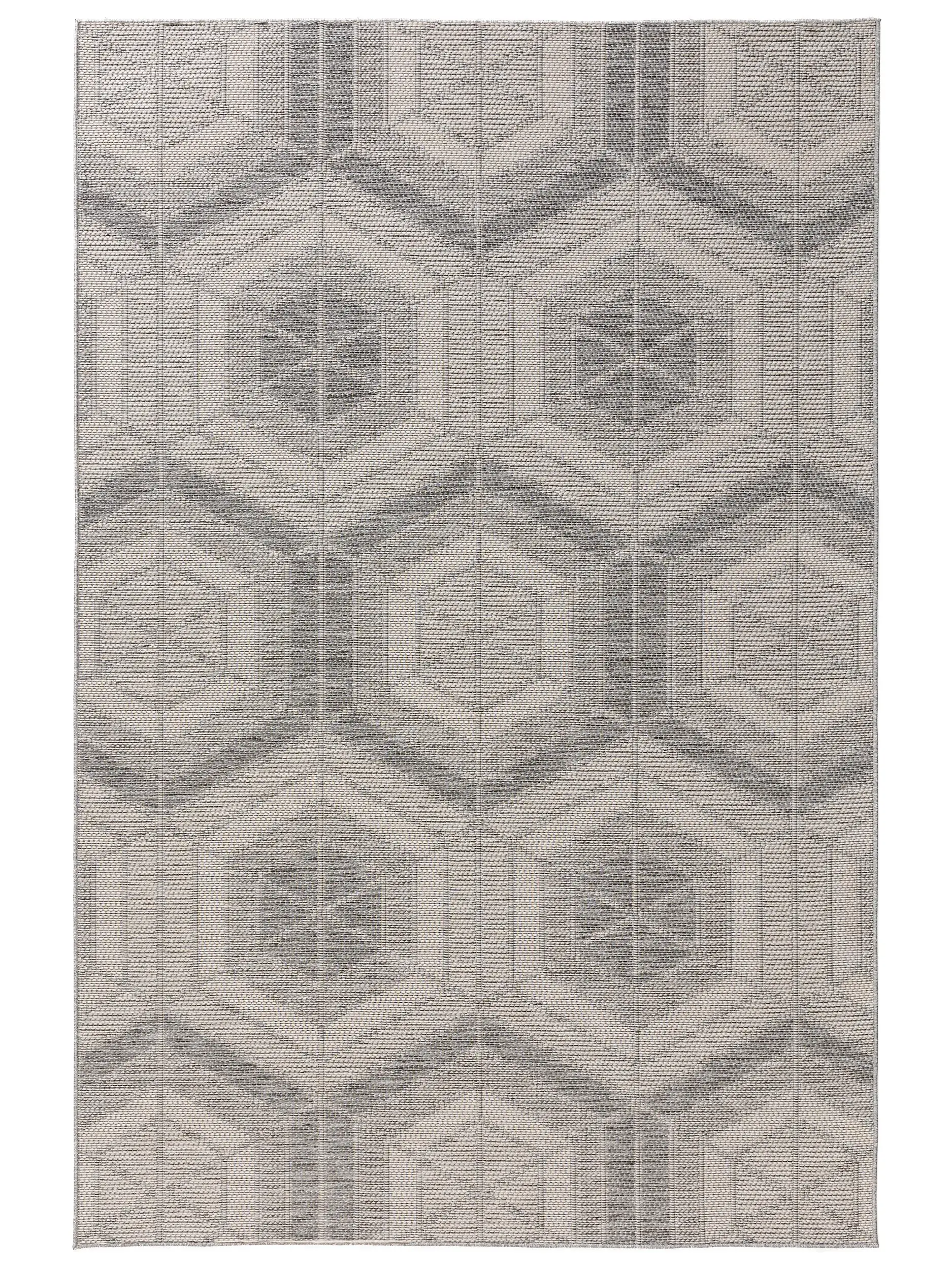 Teppich aus 100% Polypropylen in Grau mit 100% Polypropylen hohem Flor von benuta Nest