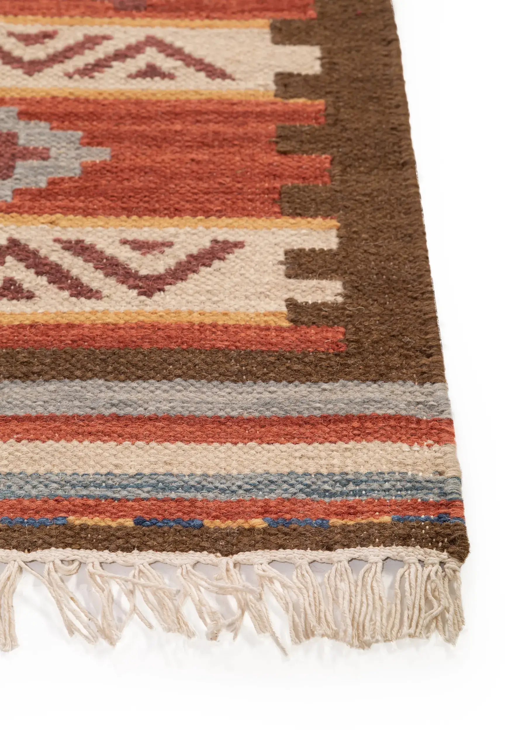 Teppich aus 90% Wolle, 10% Baumwolle in Multicolor mit 90% Wolle, 10% Baumwolle hohem Flor von benuta Pure