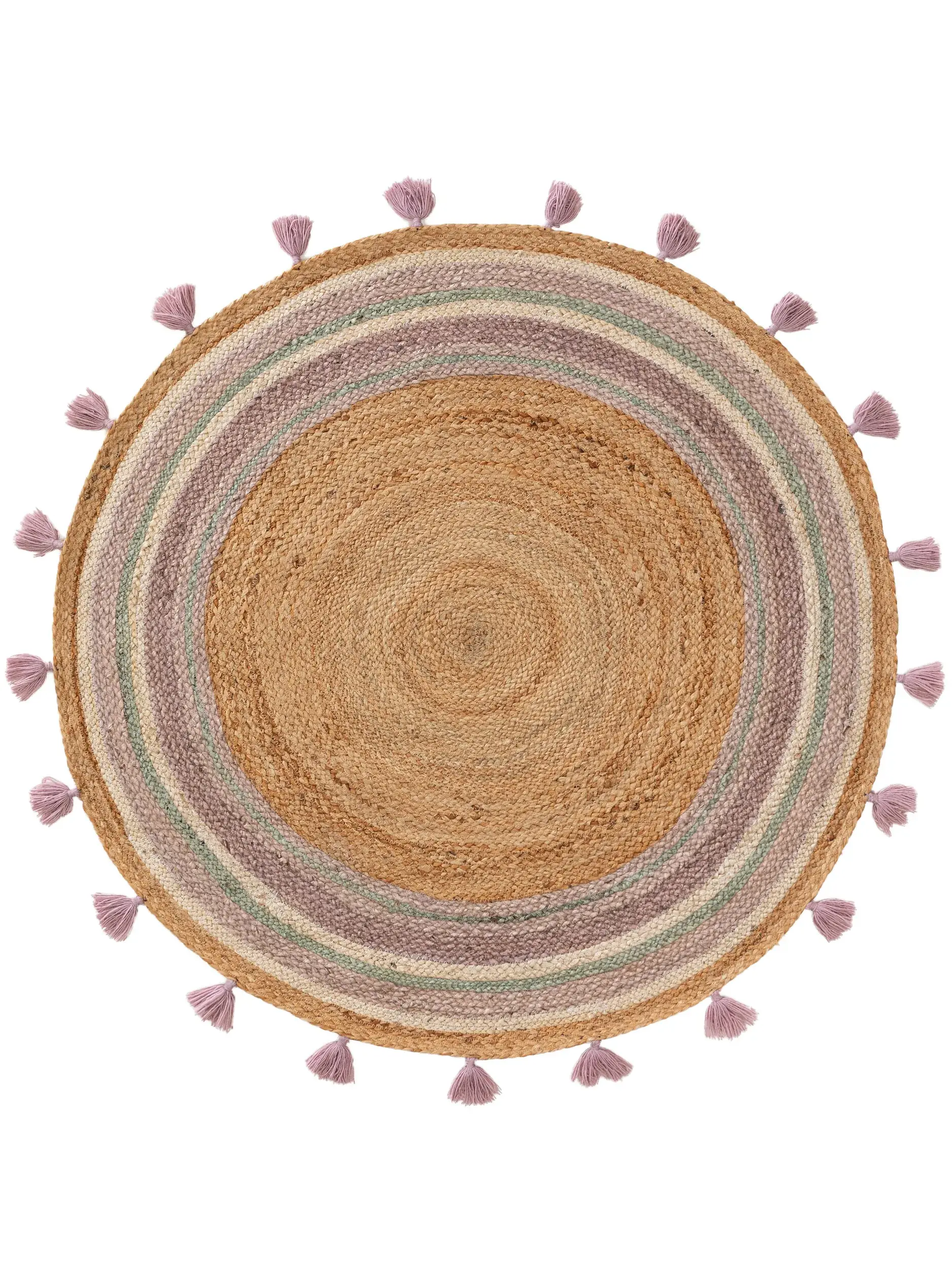 Teppe av 100% Jute i Multicolor med 100% Jute høy lugg fra Lytte