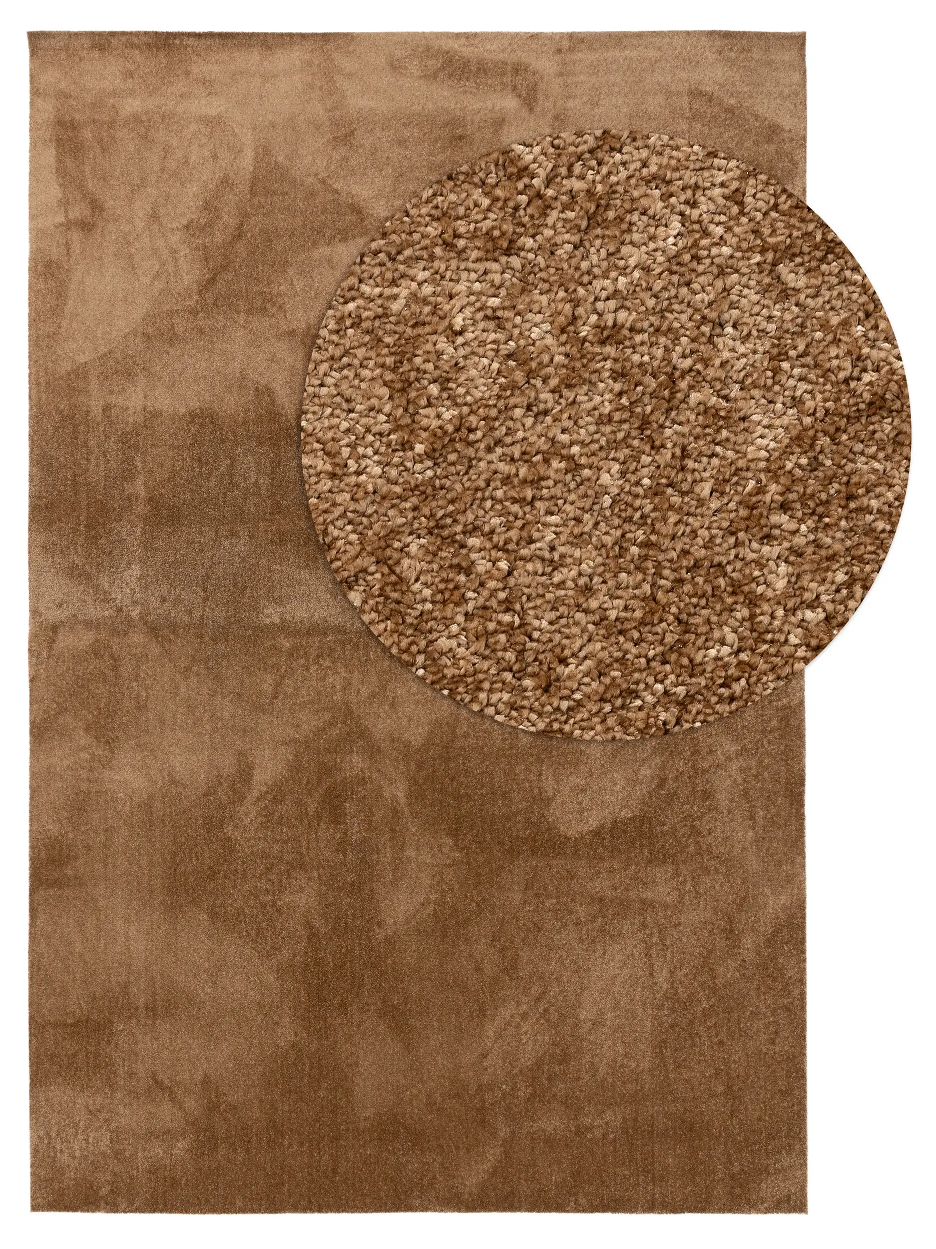 Teppe av 100% Polyester (30% recycelt) i Beige med 100% Polyester (30% recycelt) høy lugg fra benuta Nest