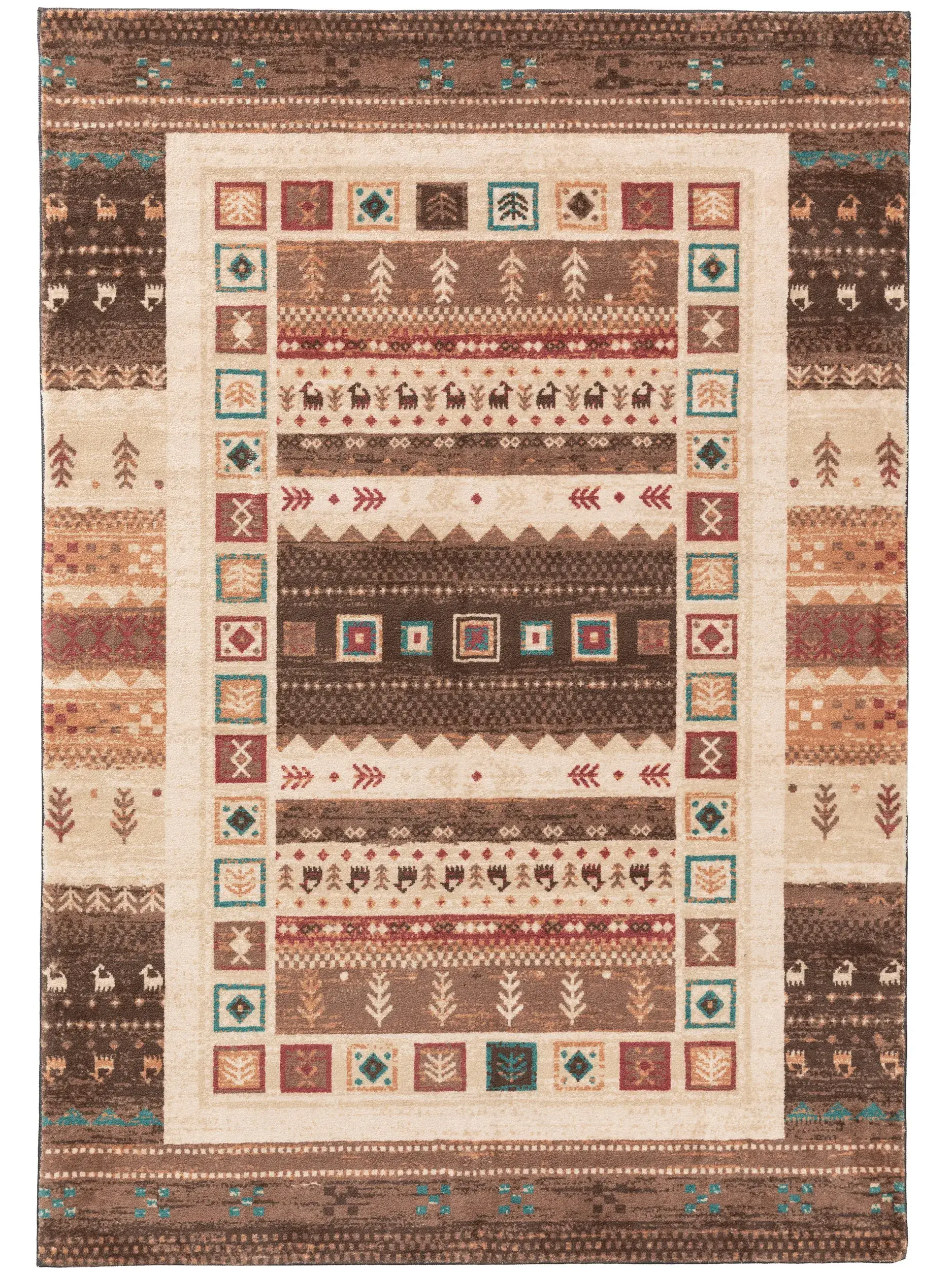 Rug made of 100% Polyester in Red with a 100% Polyester high pile by benuta