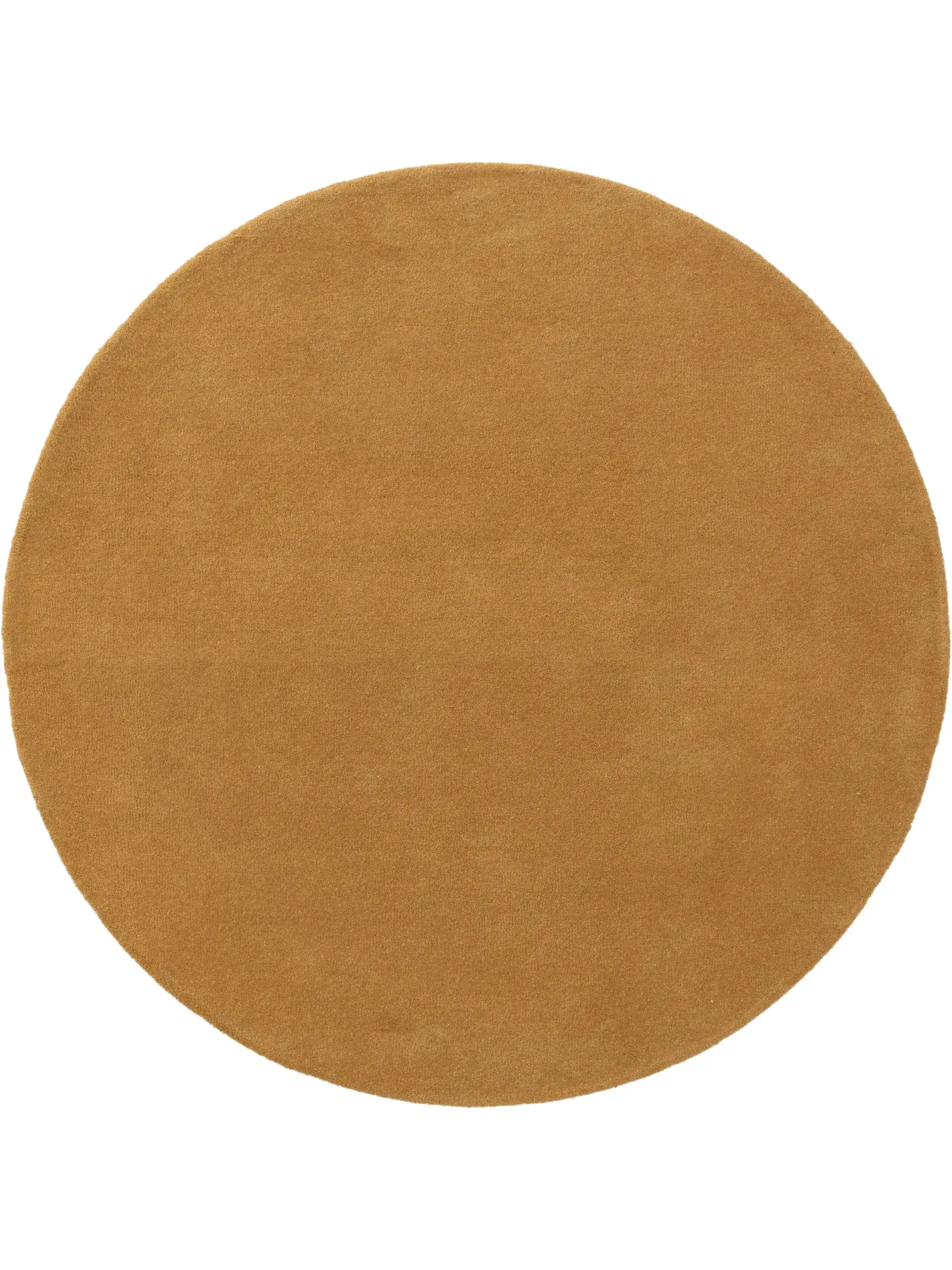 Teppich aus 100% Wolle in Gelb mit 100% Wolle hohem Flor von benuta Nest