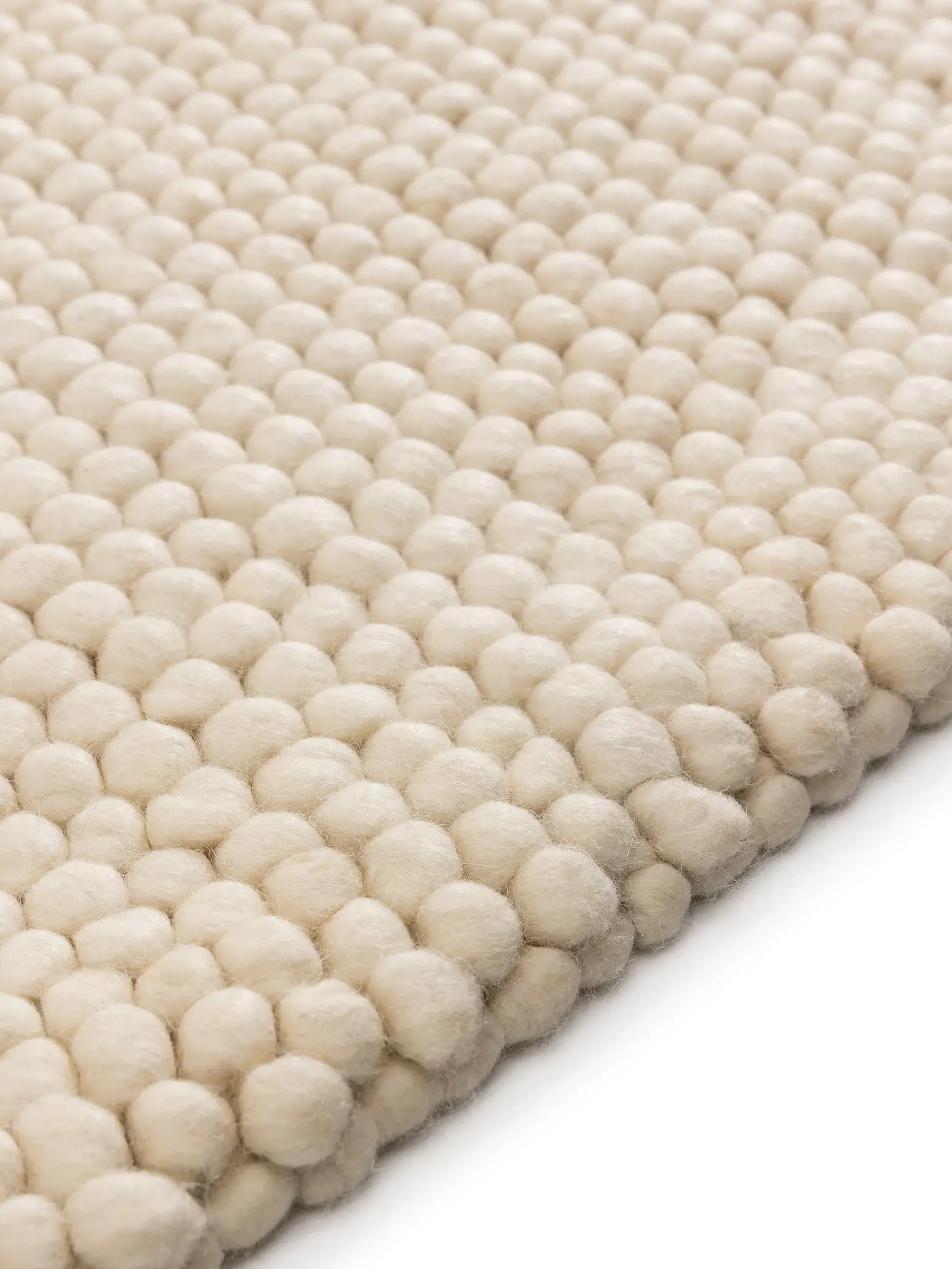 Teppich aus 70% Wolle, 30% Polyester in Beige mit 70% Wolle, 30% Polyester hohem Flor von benuta Pure
