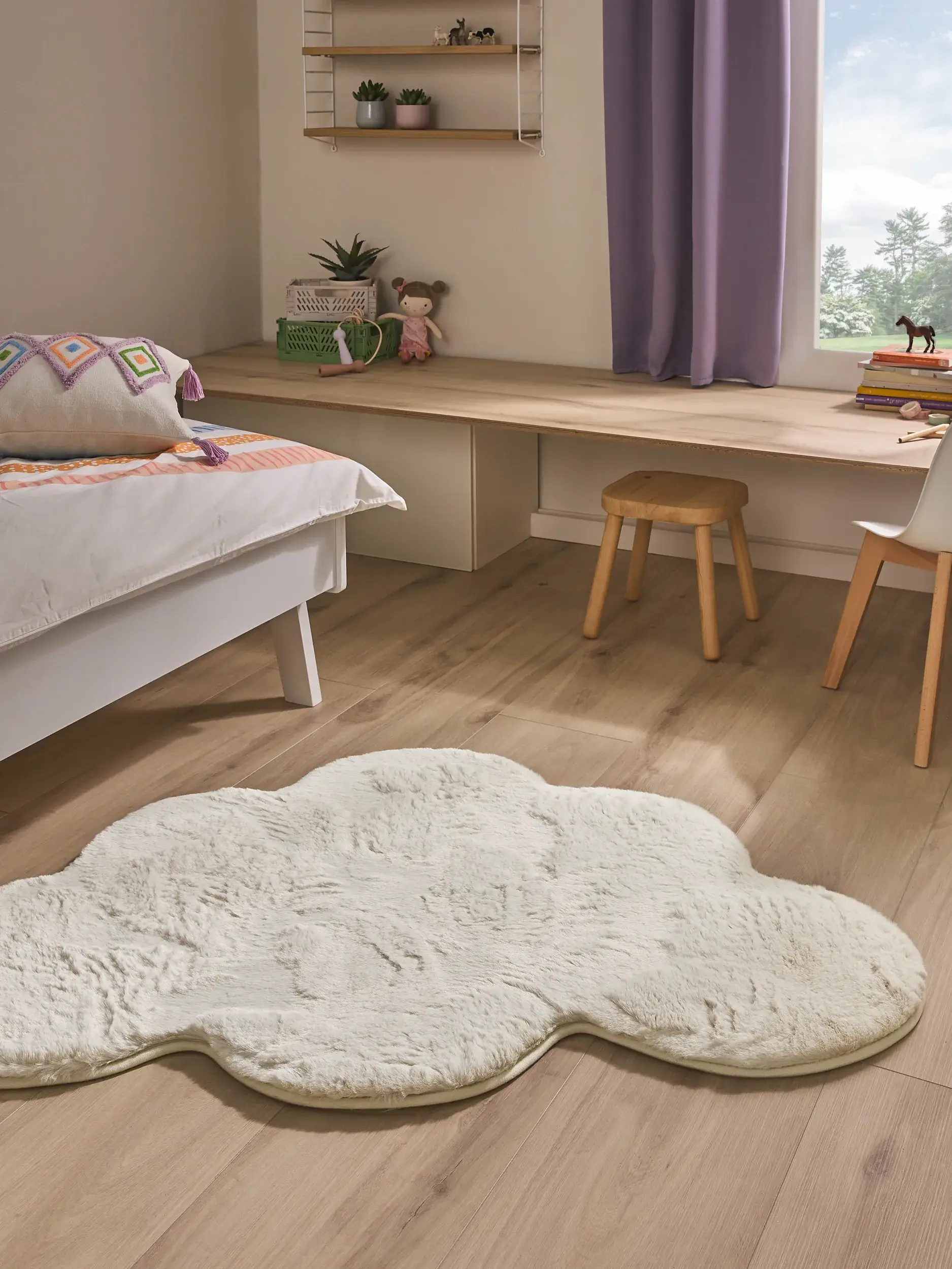 Teppich Dave aus 100% Polyester in Beige von Lytte
