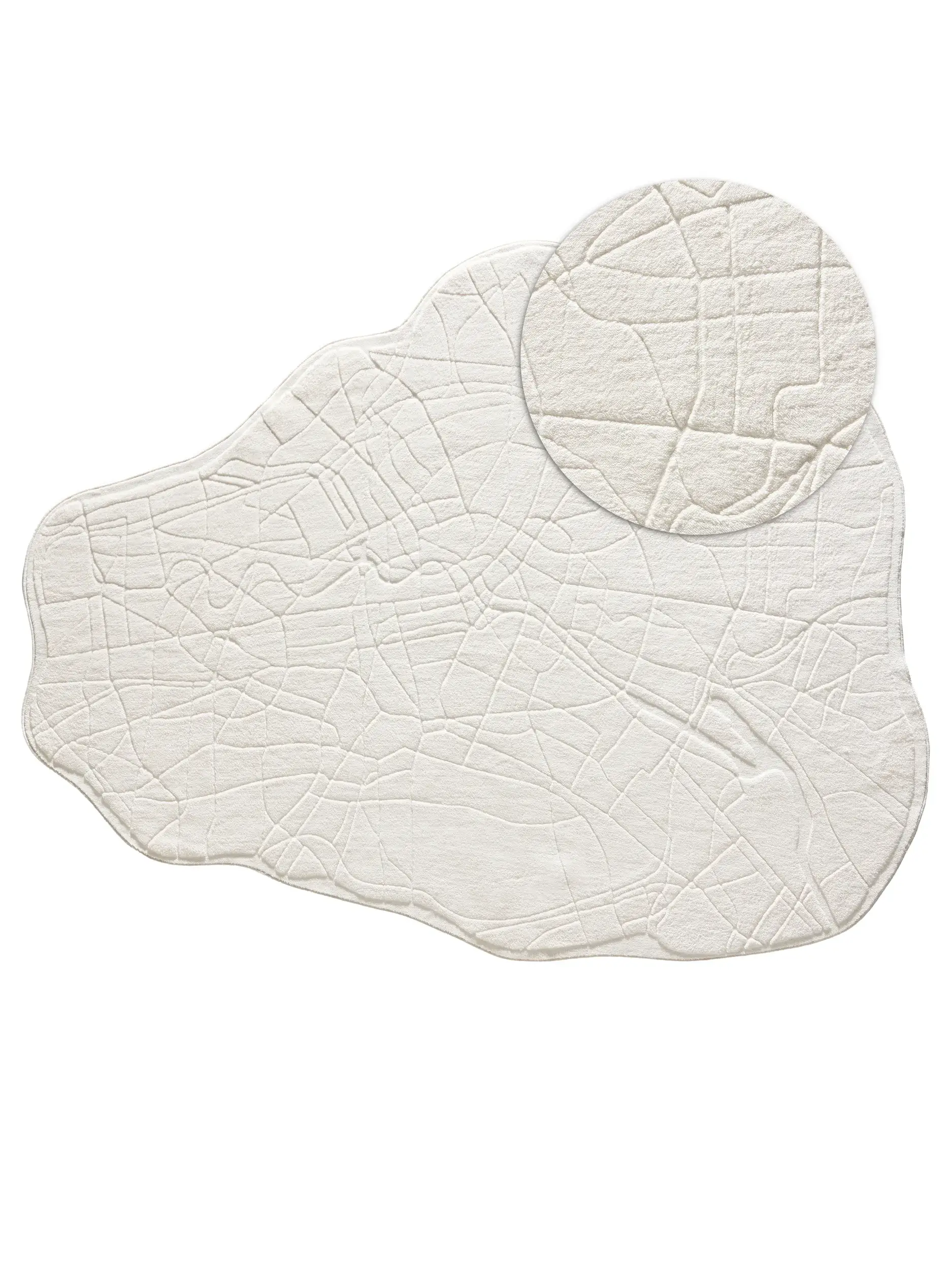 Tappeto di 100% Poliestere in Beige con pelo alto 100% Poliestere da benuta POP