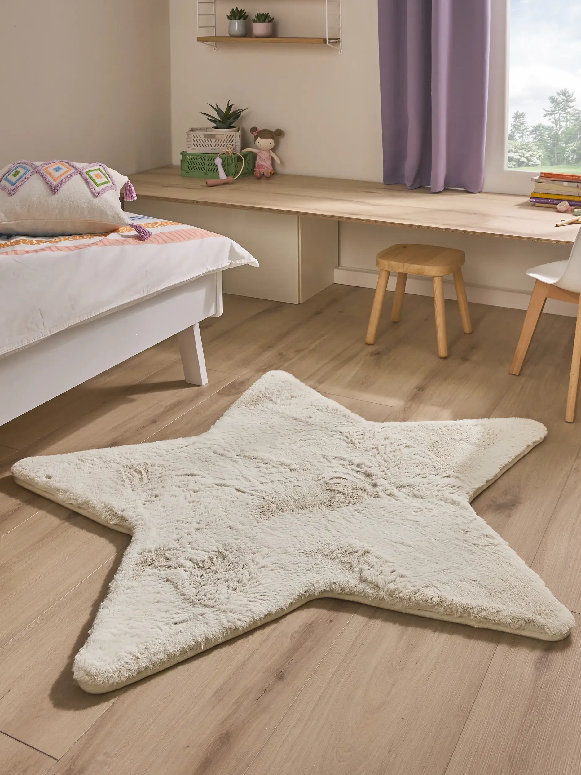Teppich Dave aus 100% Polyester in Beige von Lytte