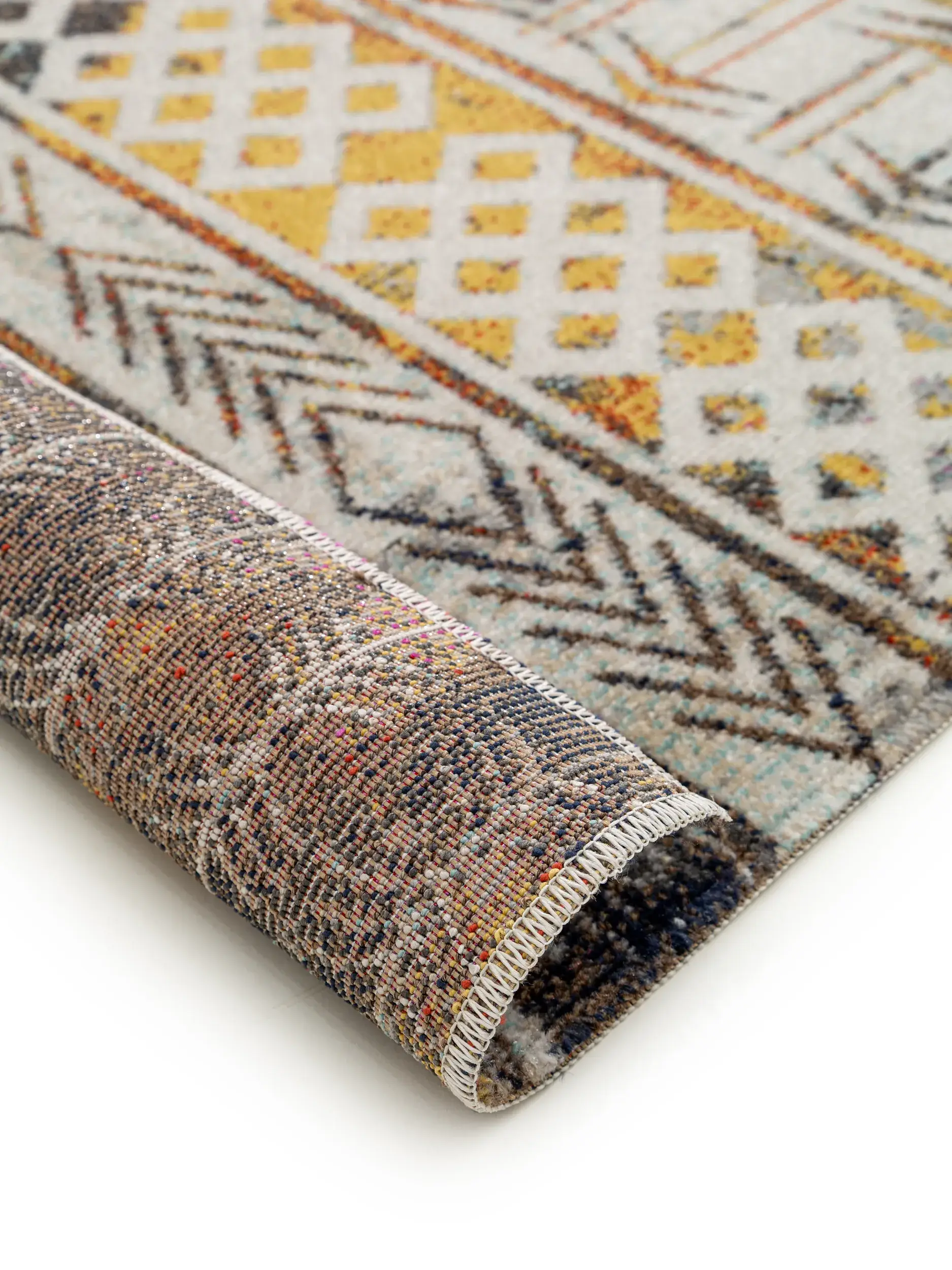 Rug made of 100% Polypropylen in Multicolour with a 100% Polypropylen high pile by benuta Nest