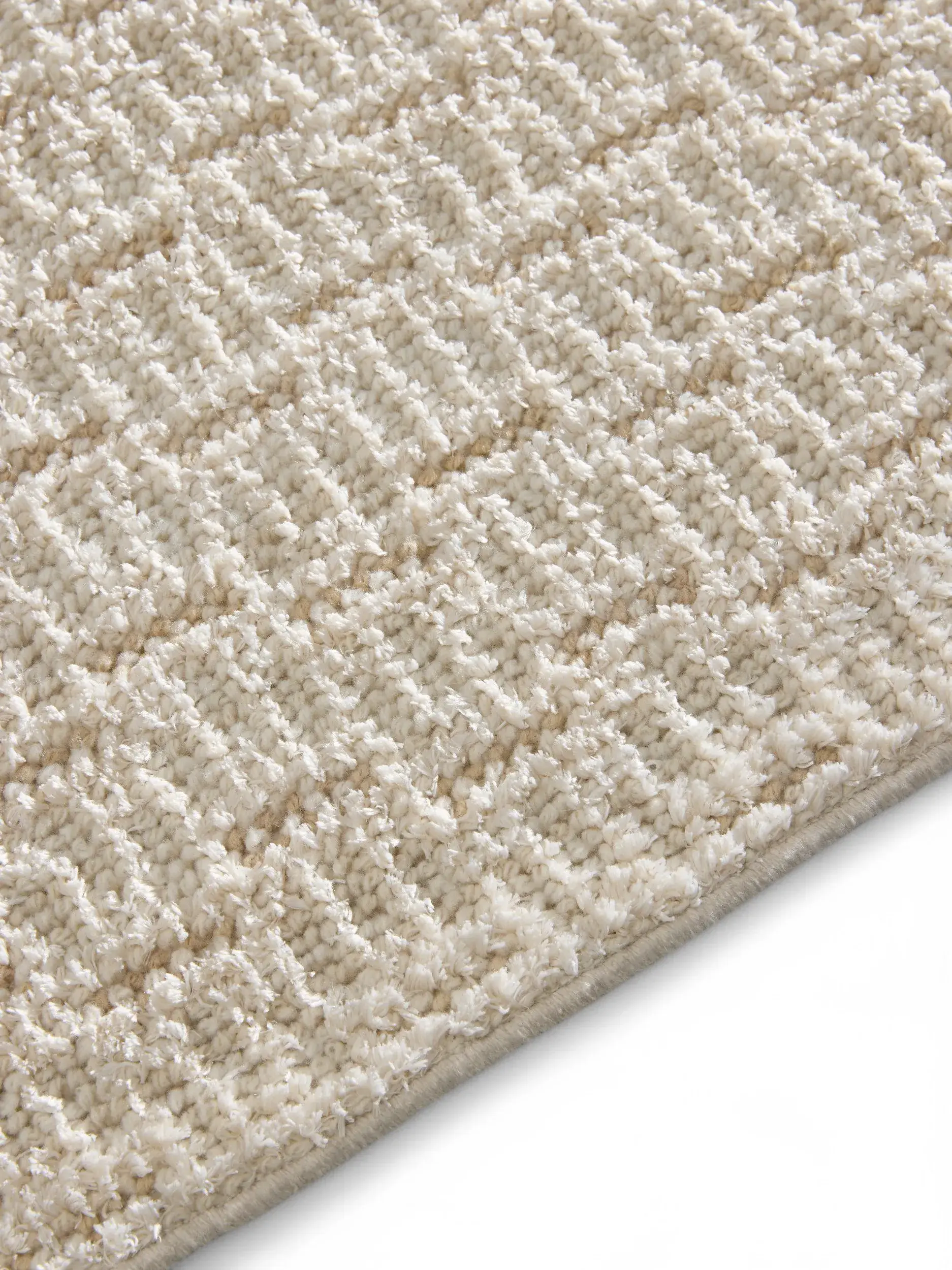 Rug made of 100% Polyester in Weiß with a 100% Polyester high pile by benuta Nest