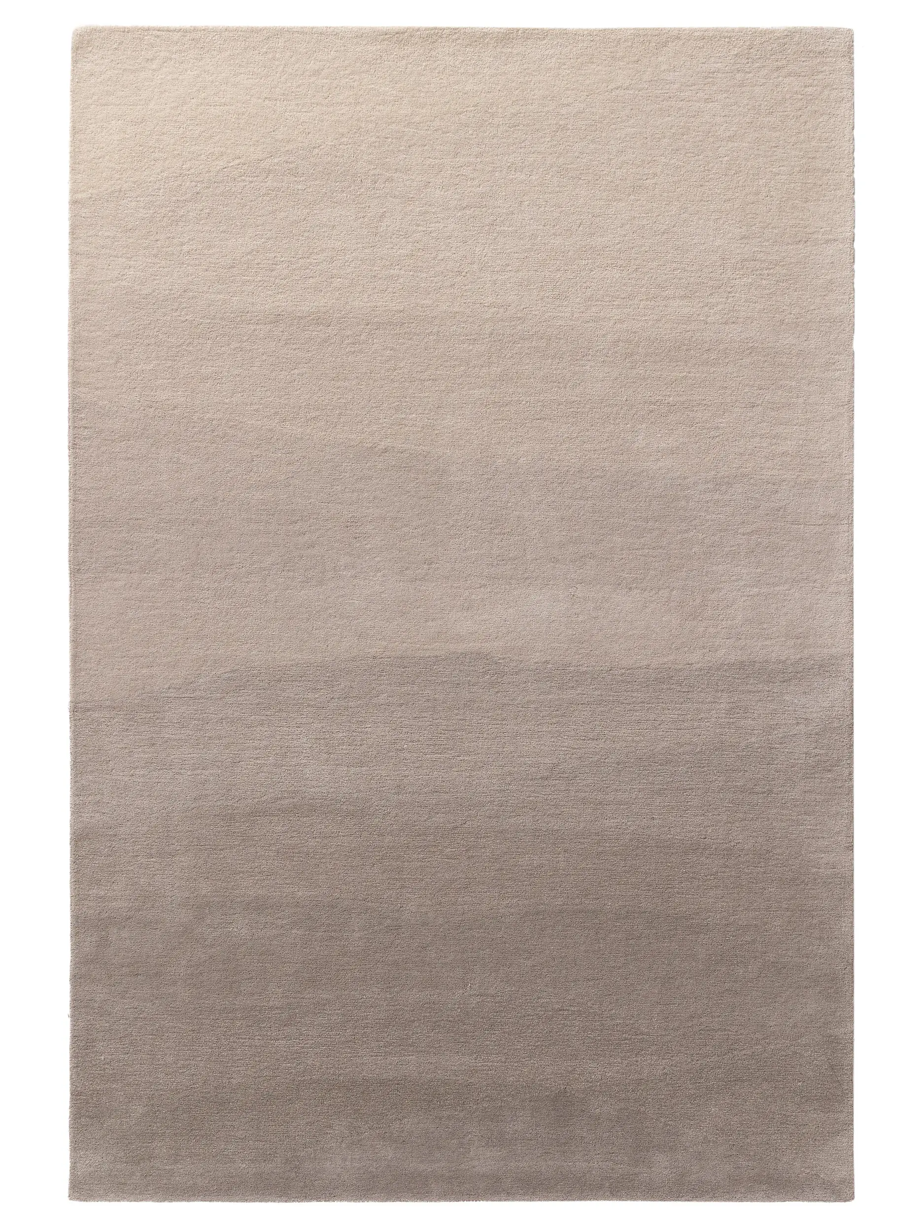 Teppich aus 100% Wolle in Beige mit 100% Wolle hohem Flor von benuta Pure