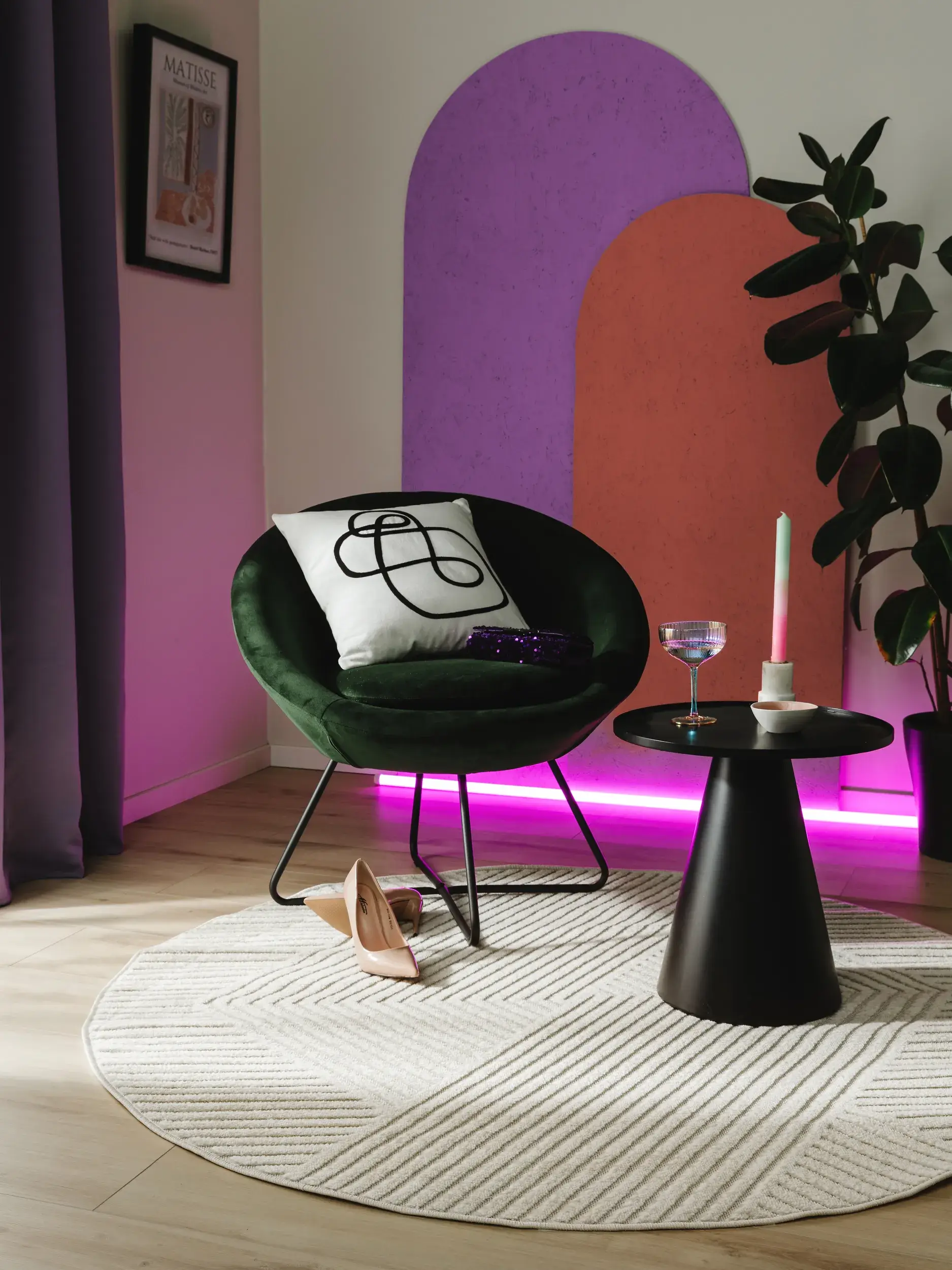 Rug made of 100% Polypropylen in Weiß with a 100% Polypropylen high pile by benuta Pop