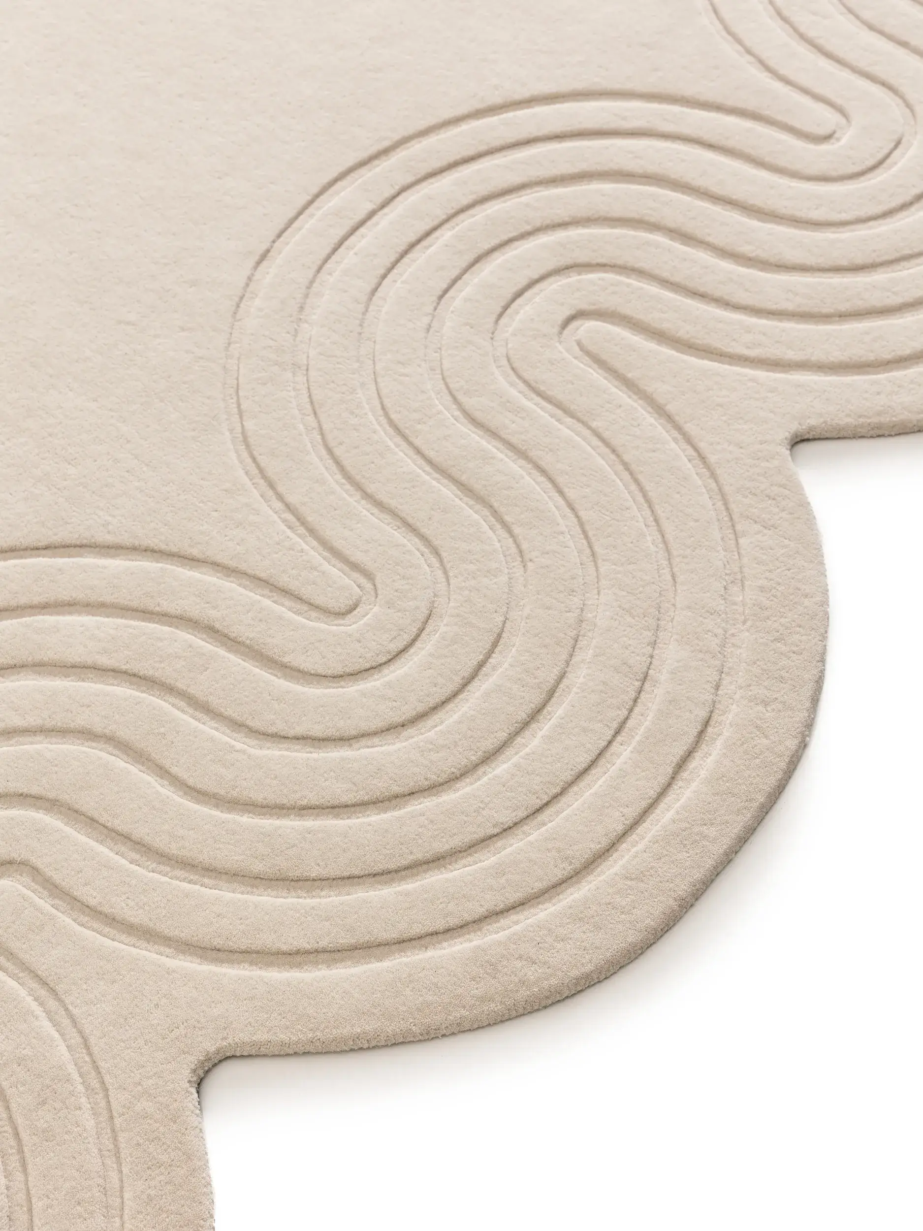 Tappeto di 100% Lana in Beige con pelo alto 100% Lana da benuta Finest