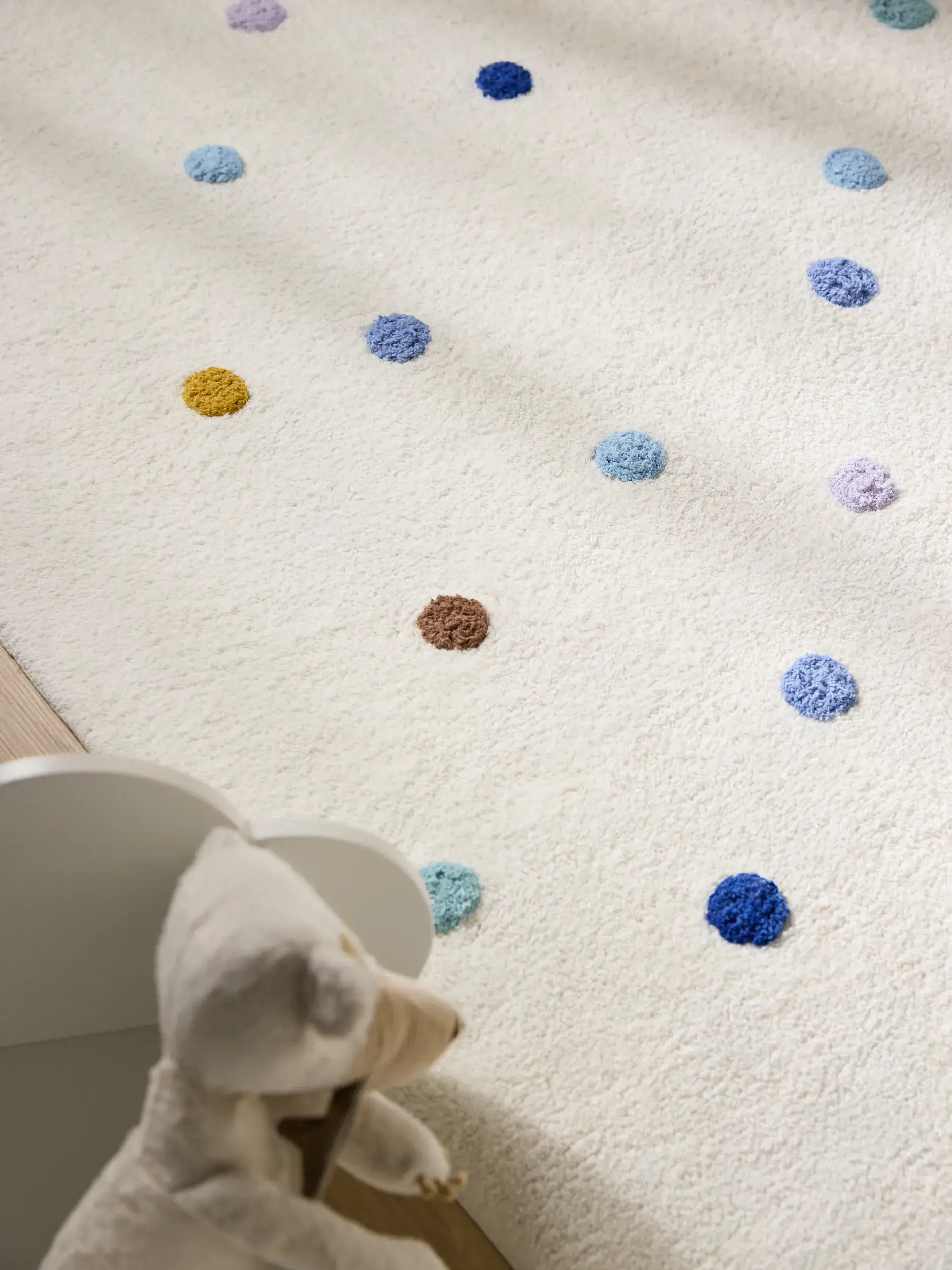Tappeto di 100% Cotone Riciclato in Multicolor con pelo alto 100% Cotone Riciclato da Lytte