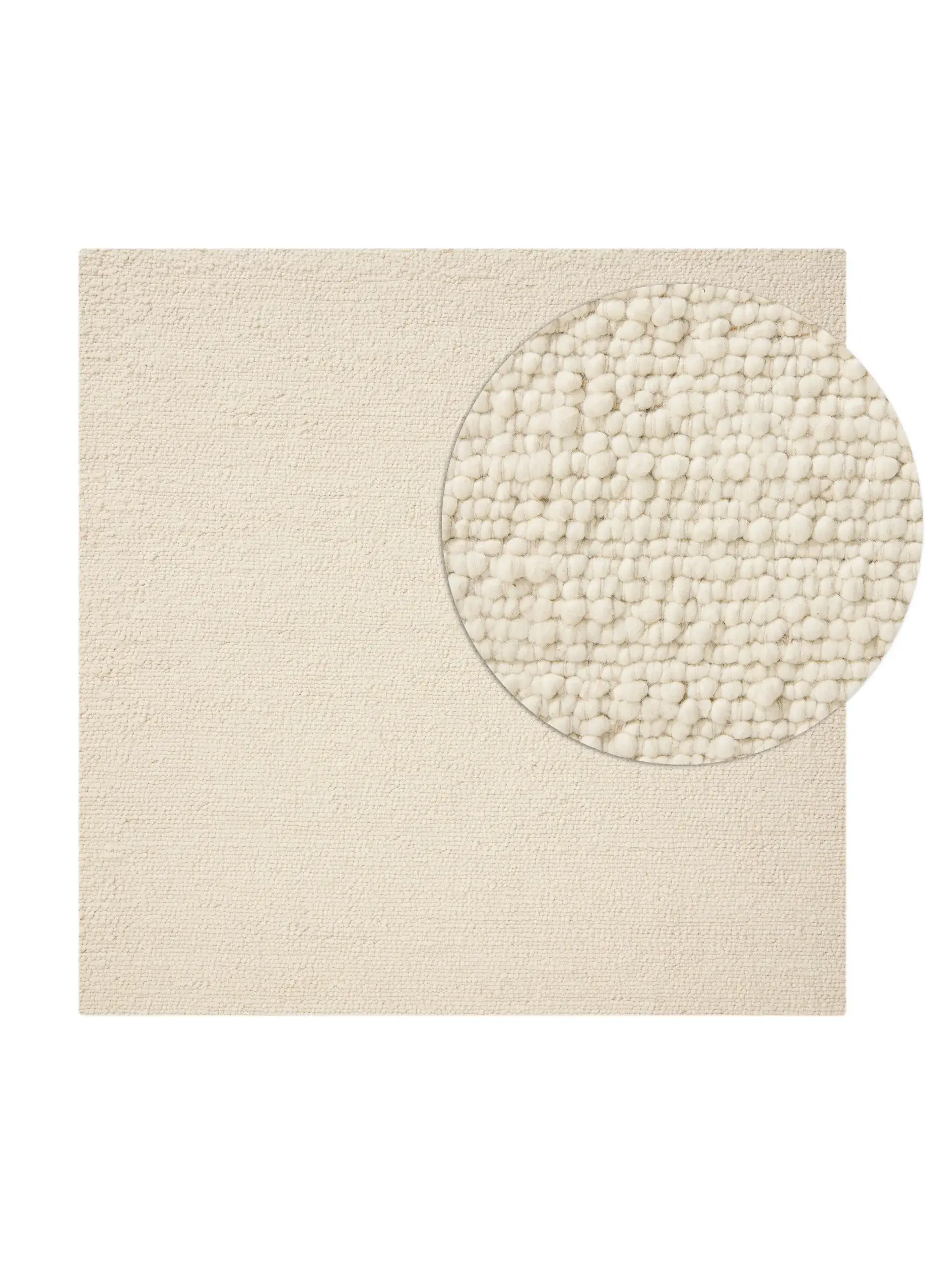 Dywan Patch z 70% Wełna, 15% Juta, 15% Bawełna w kolorze beżowy od benuta pure