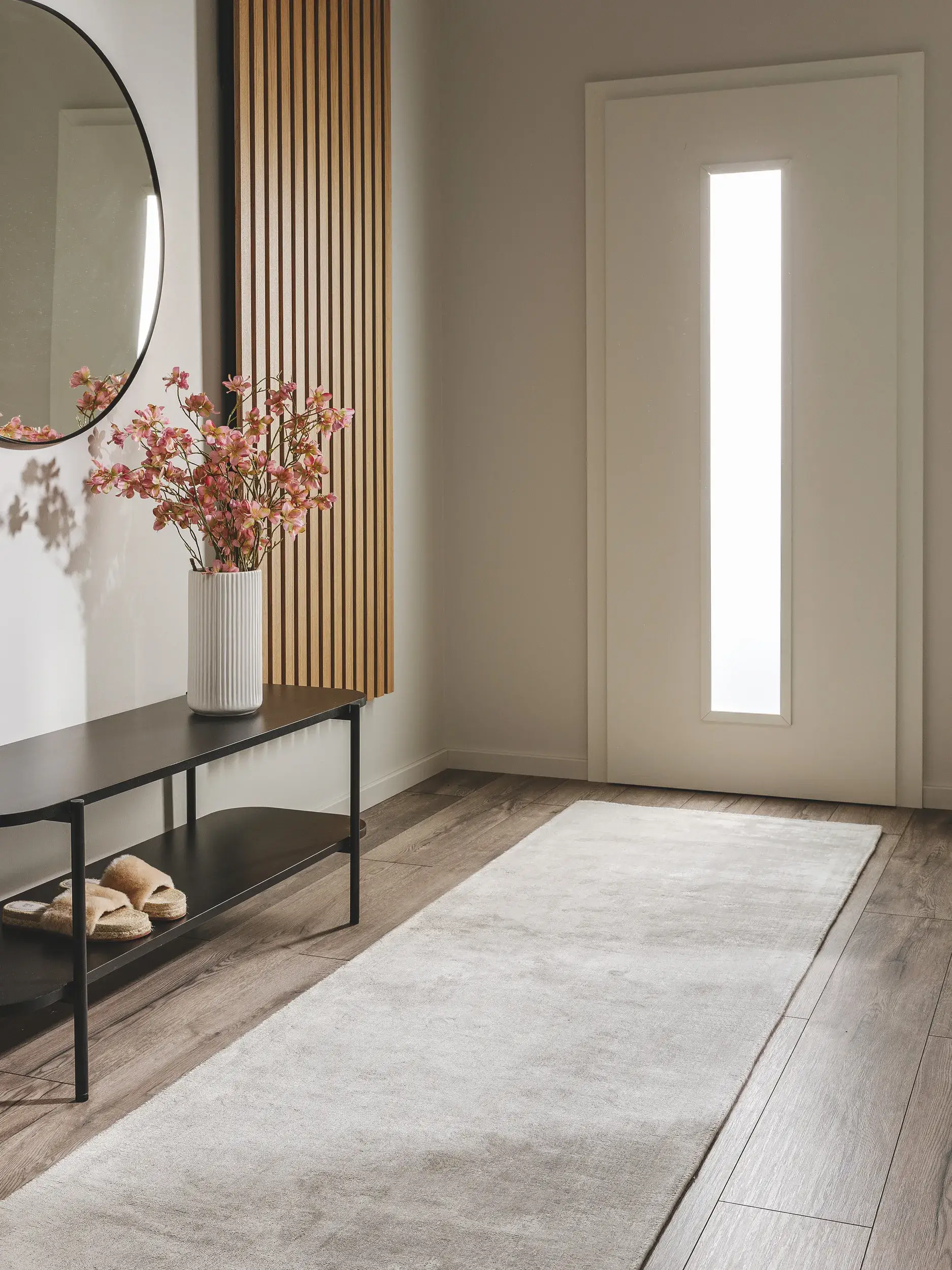 Tappeto di 100% Viscosa in Grigio con pelo alto 100% Viscosa da benuta pure