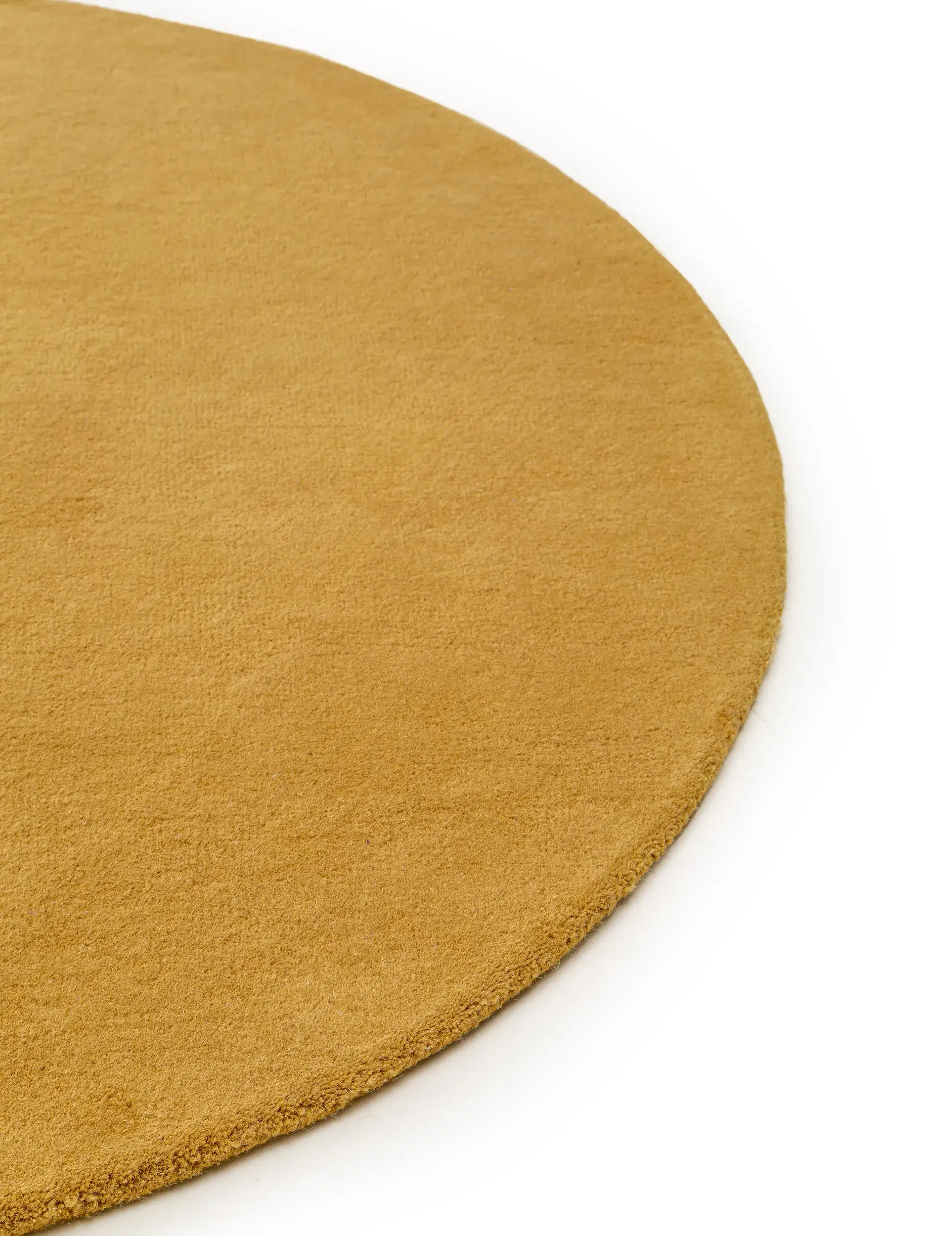 Teppich aus 100% Wolle in Gelb mit 100% Wolle hohem Flor von benuta Nest
