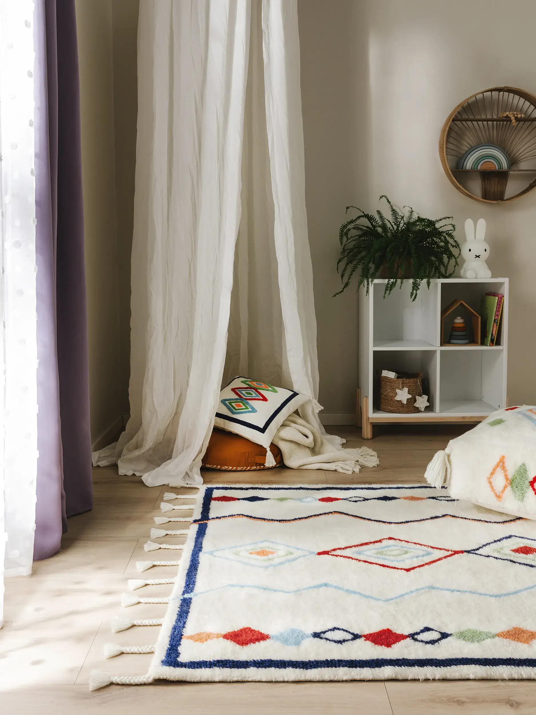 Tapete de 100% Wolle em Multicolor com pelo de 100% Wolle de altura da Lytte