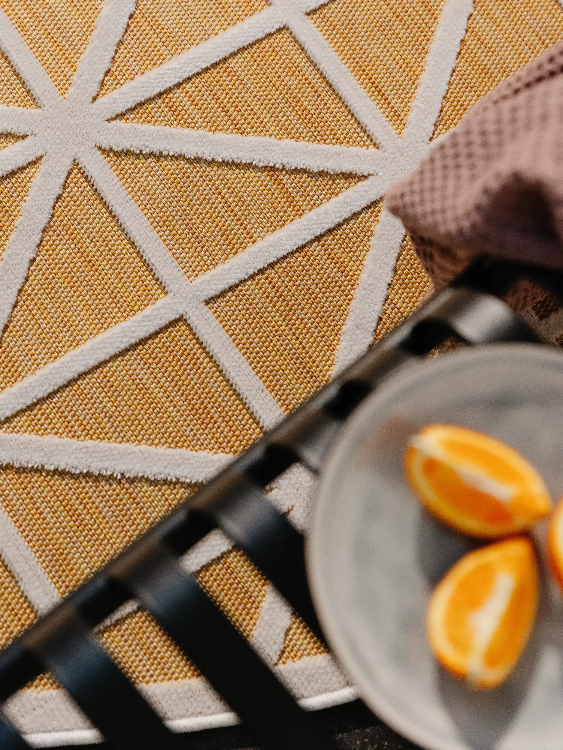 Rug made of 100% Polypropylen in Yellow with a 100% Polypropylen high pile by benuta Pop
