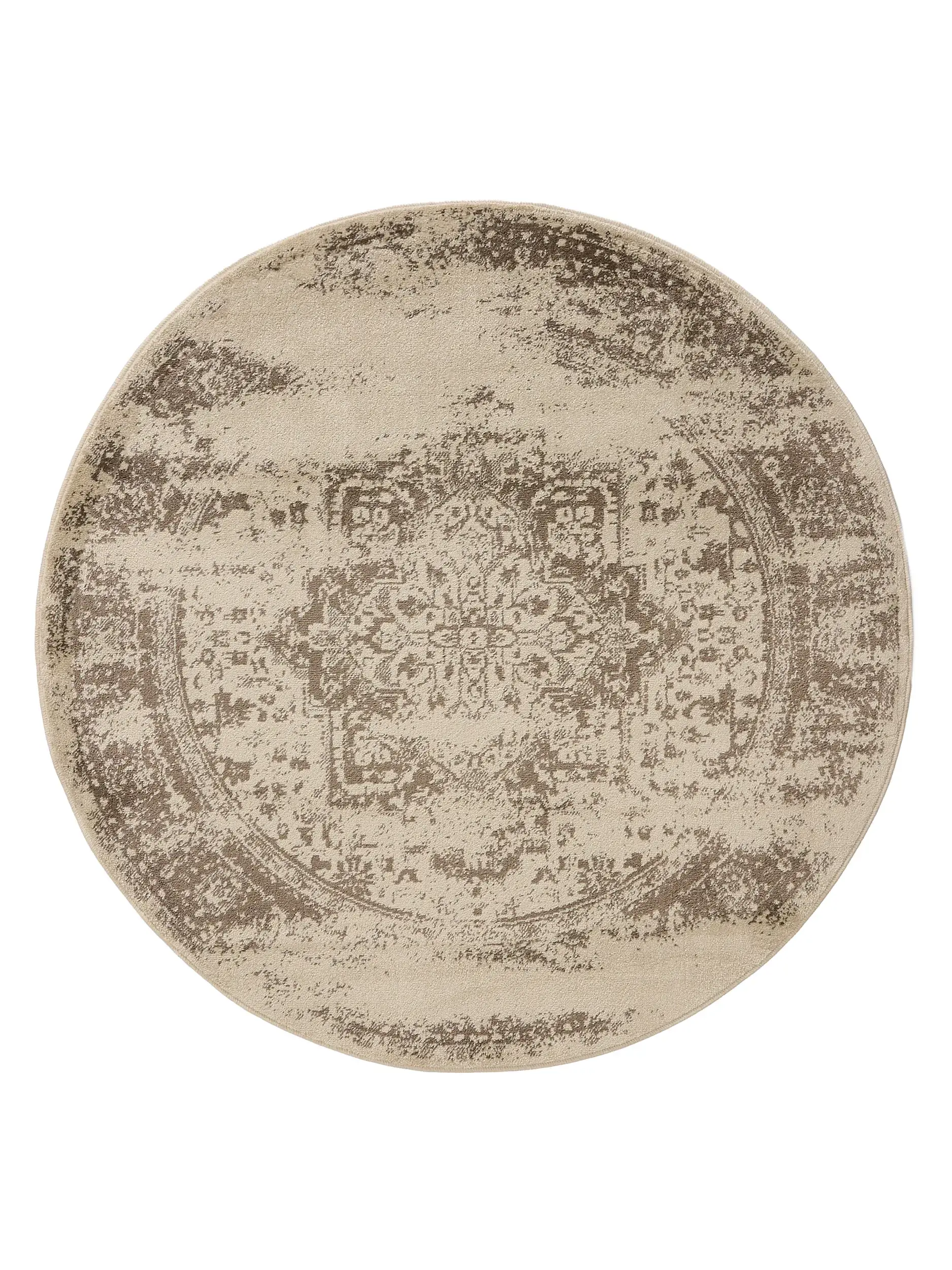 Teppich aus 100% Polypropyleen in Beige mit 100% Polypropyleen hohem Flor von benuta Basic