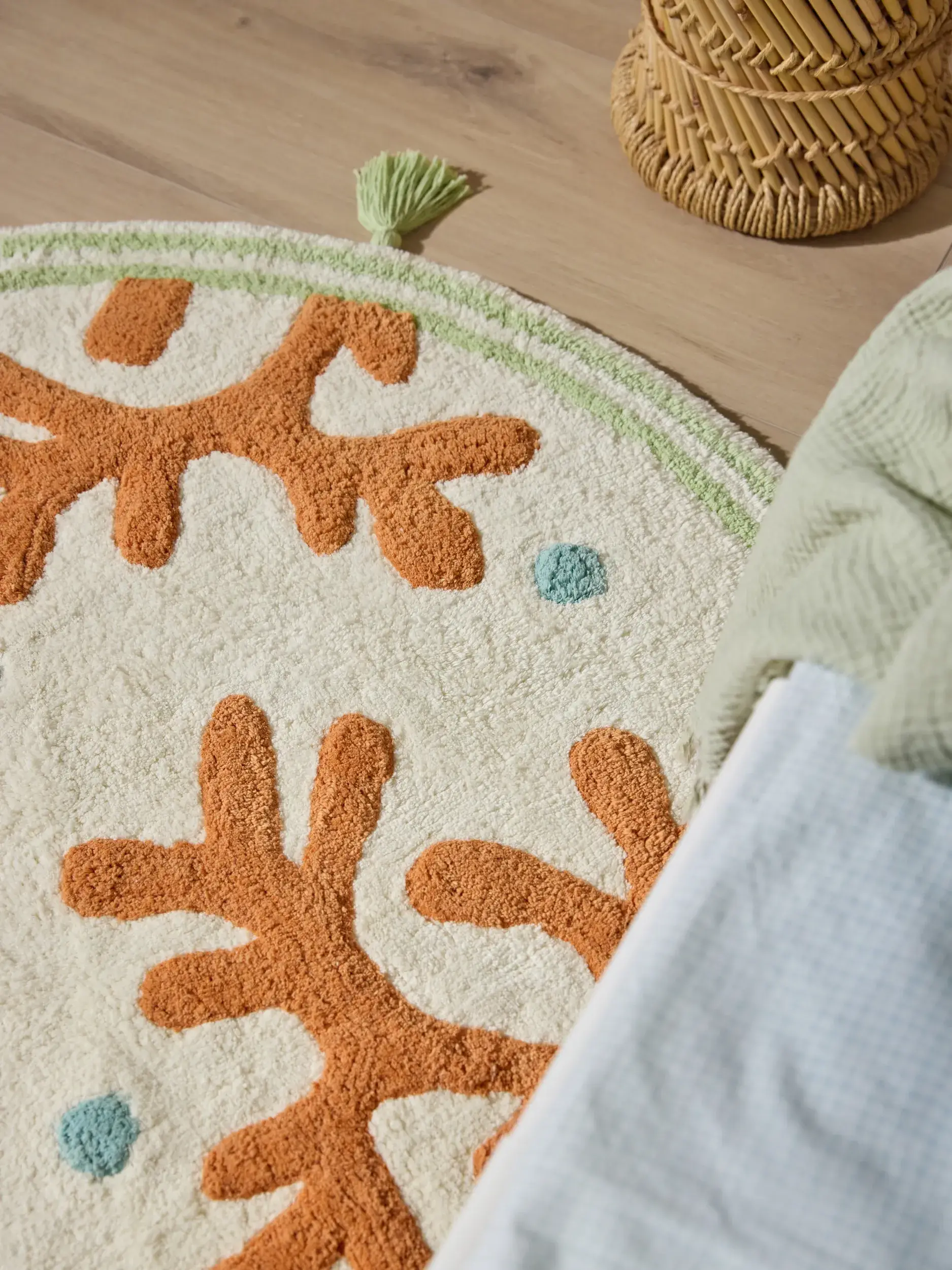 Teppich Marine aus 100% Recycelte Baumwolle in Multicolor von Lytte