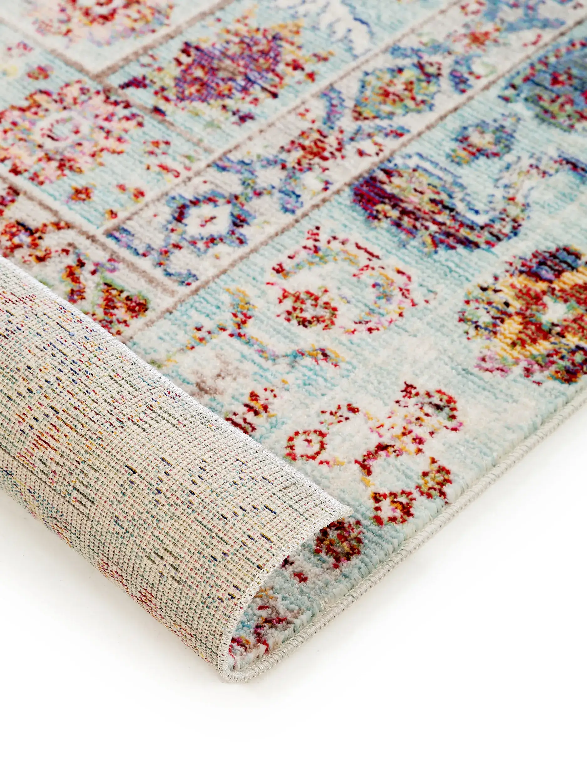 Teppich aus 100% Polyester in Multicolor mit 100% Polyester hohem Flor von benuta Nest