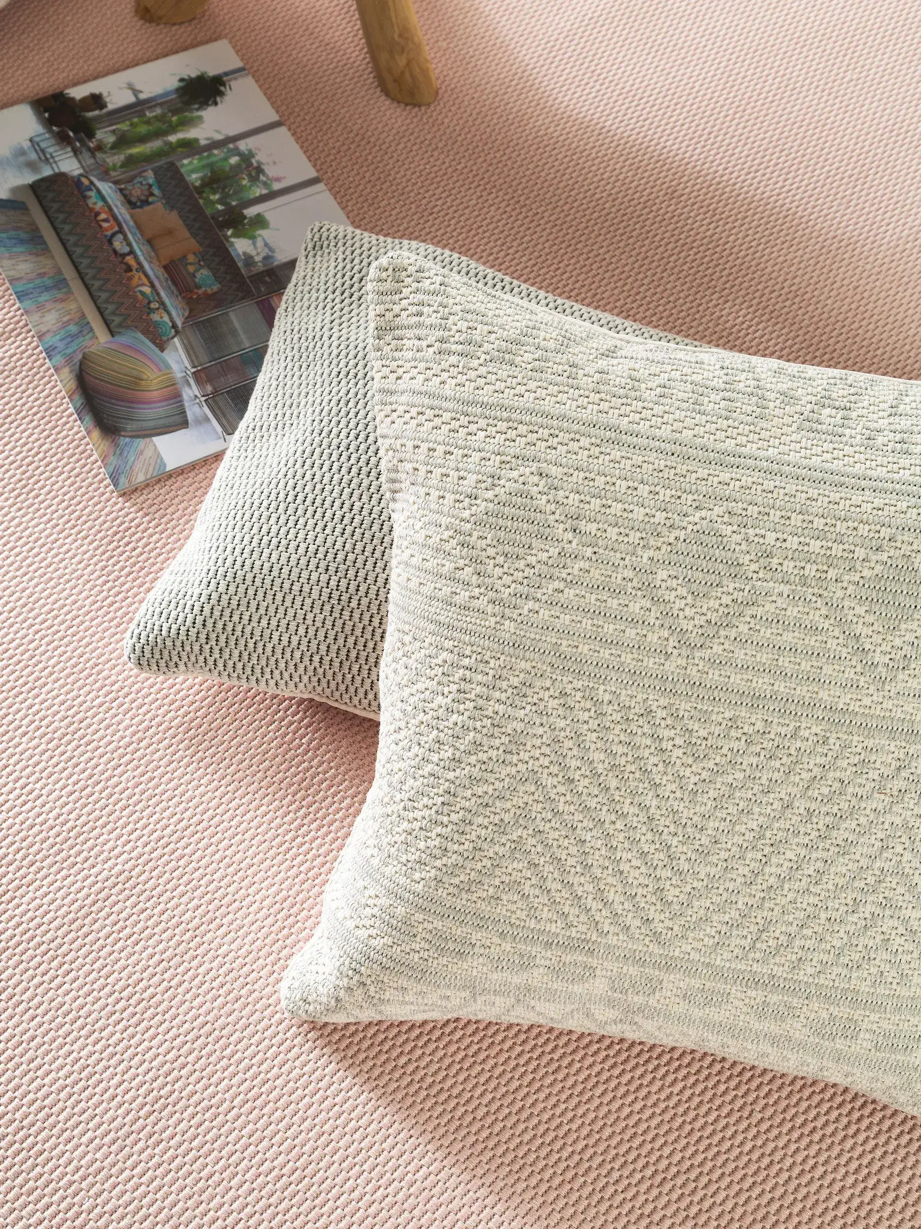 Cushion Cover Naxos Light Grey in Abstract design made of 100% Cotton by benuta