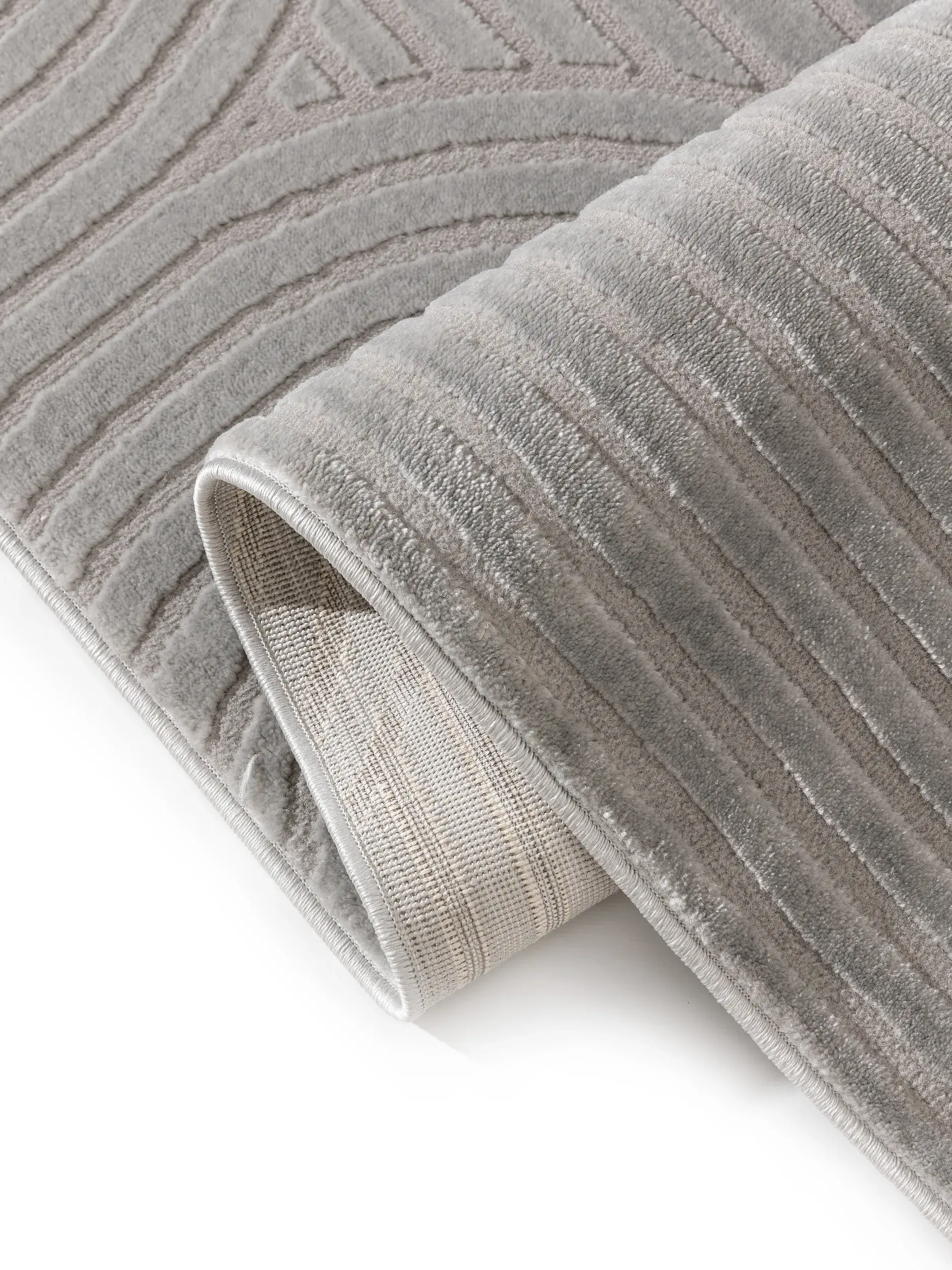 Tapete de 60% Polyester, 40% Polypropylen em Grau com pelo de 60% Polyester, 40% Polypropylen de altura da benuta Basic