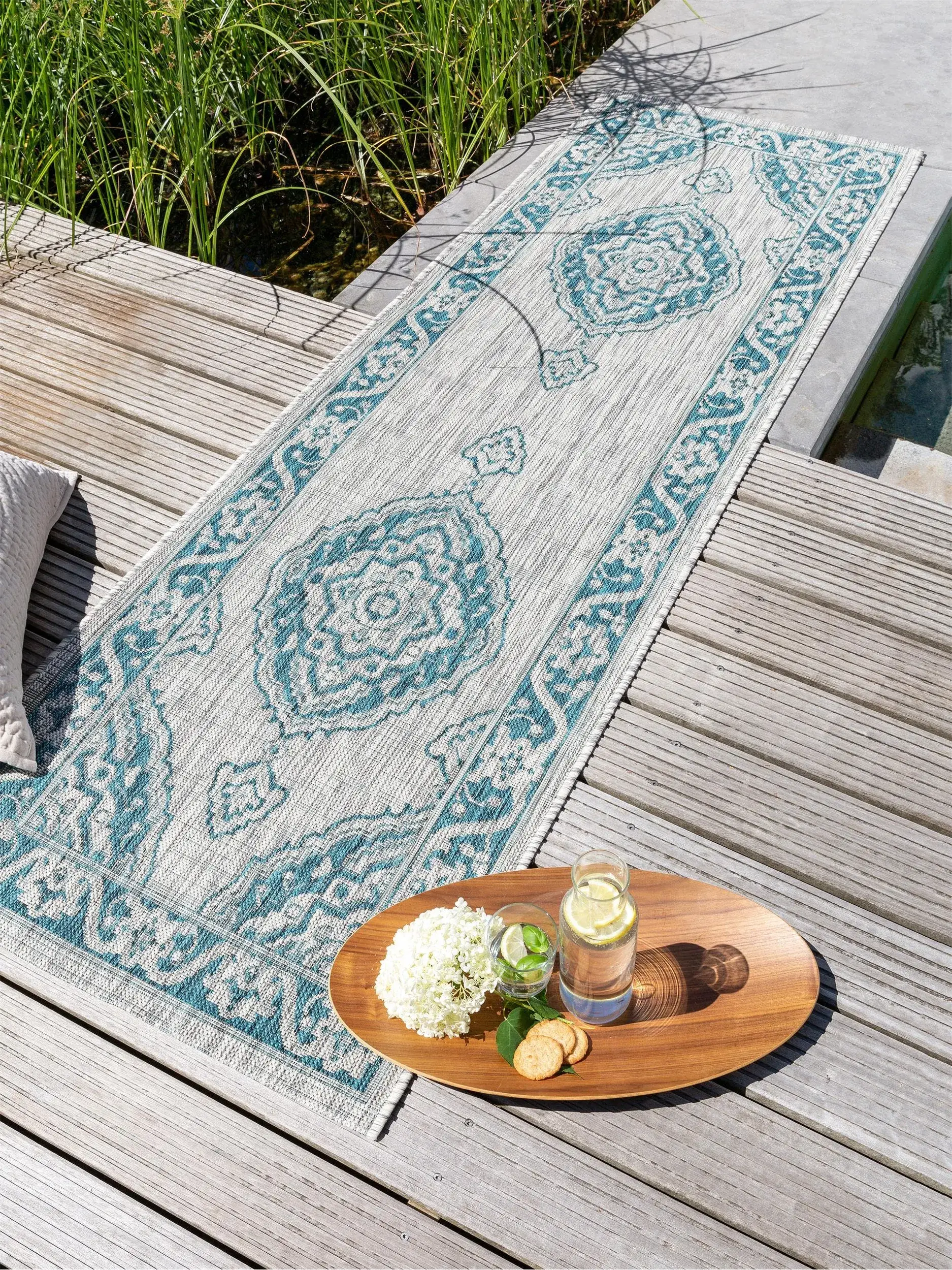 Teppich Cleo aus 100% Polypropylen in Blau von benuta