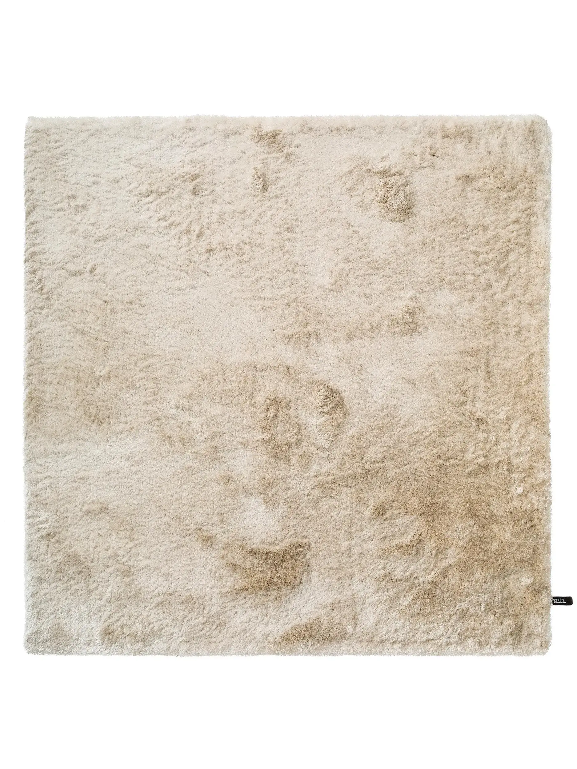Teppich aus 100% Polyester in Beige mit 100% Polyester hohem Flor von benuta Nest