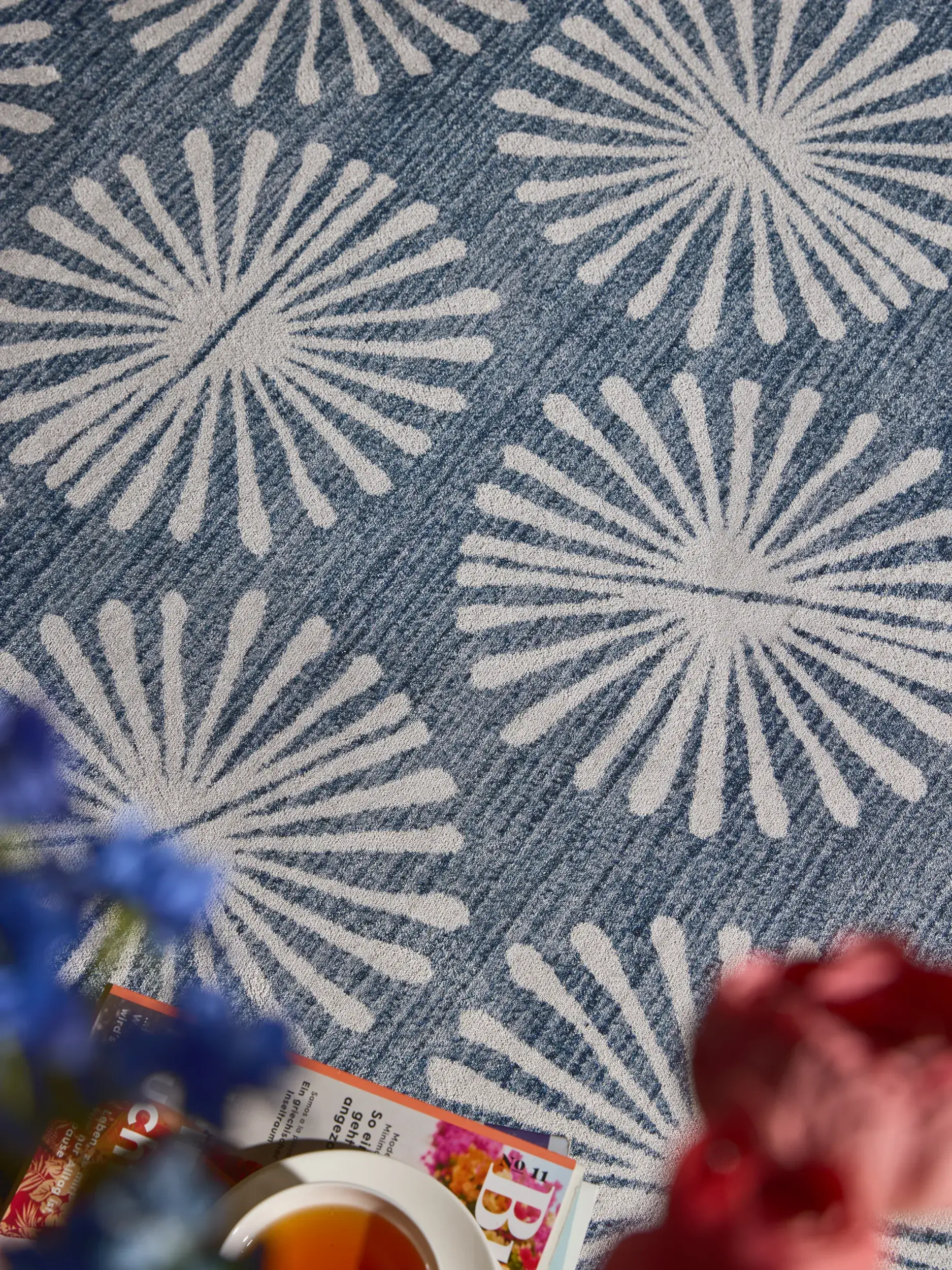 Rug made of 100% Polyester in Grey with a 100% Polyester high pile by benuta Nest