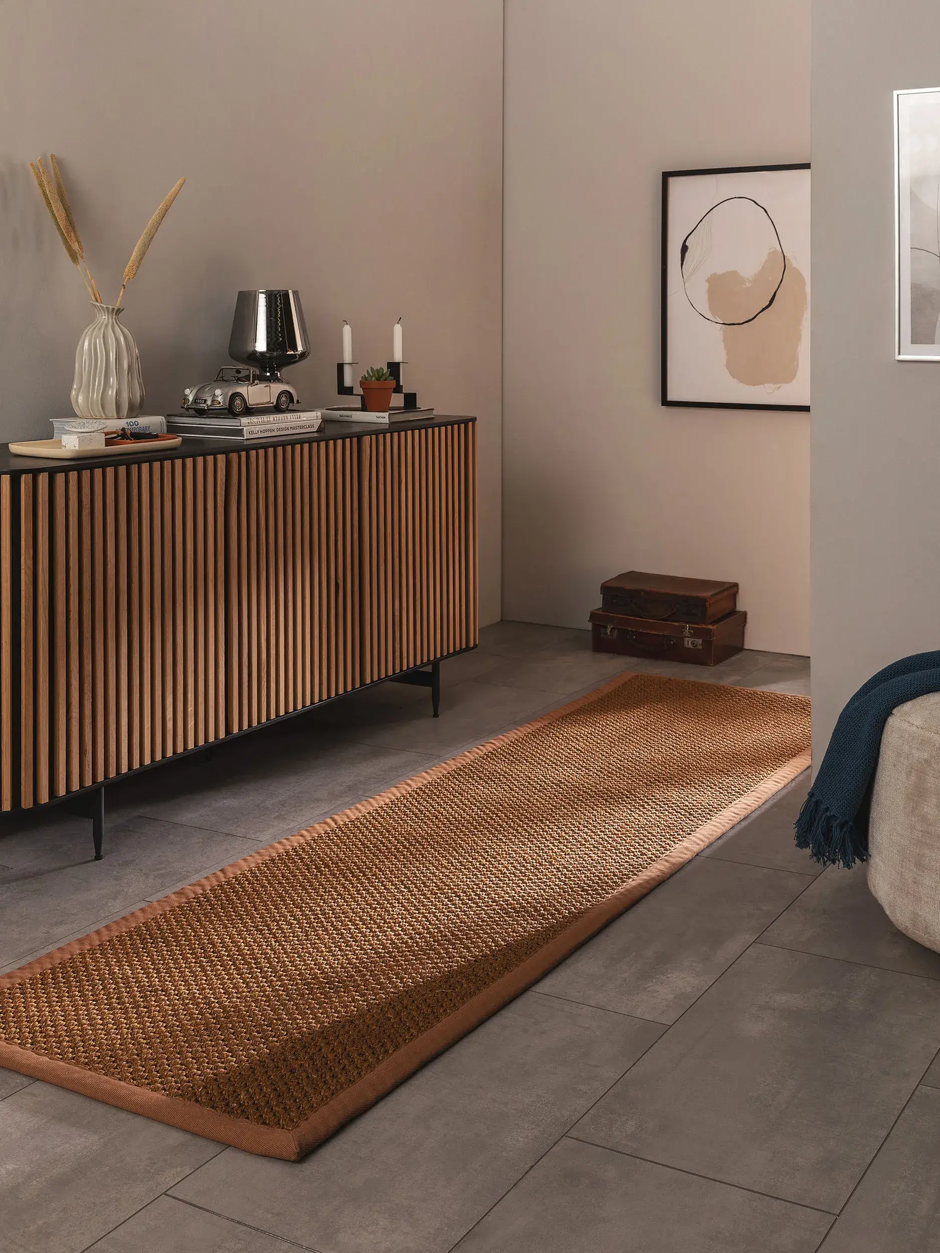 Rug Greta made of 100% Sisal in Brown by benuta Pure