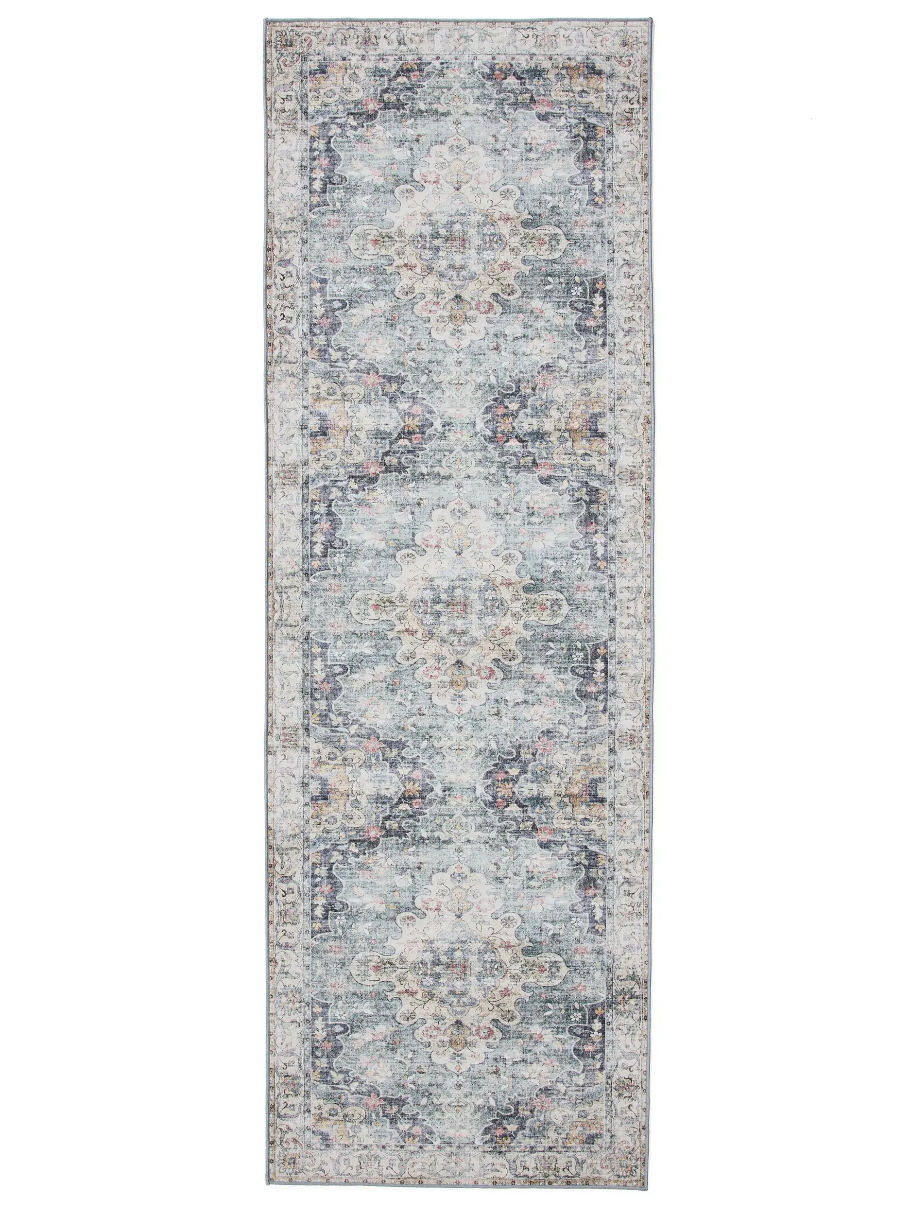 Rug made of 100% Polyester in Blue with a 100% Polyester high pile by benuta Basic