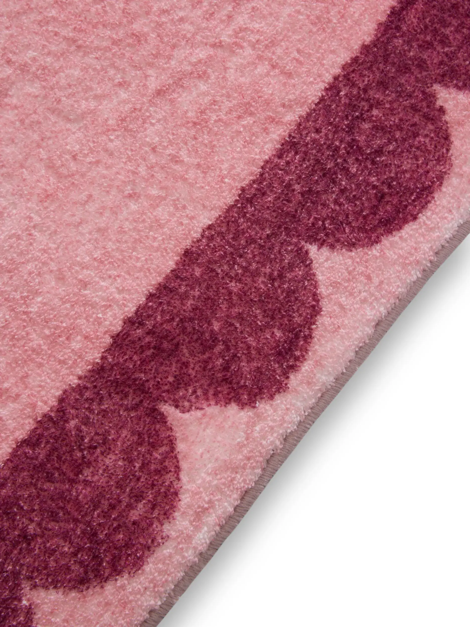 Tappeto da bagno Frame Fucsia in Bordo-ontwerp van 100% Poliestere door benuta POP
