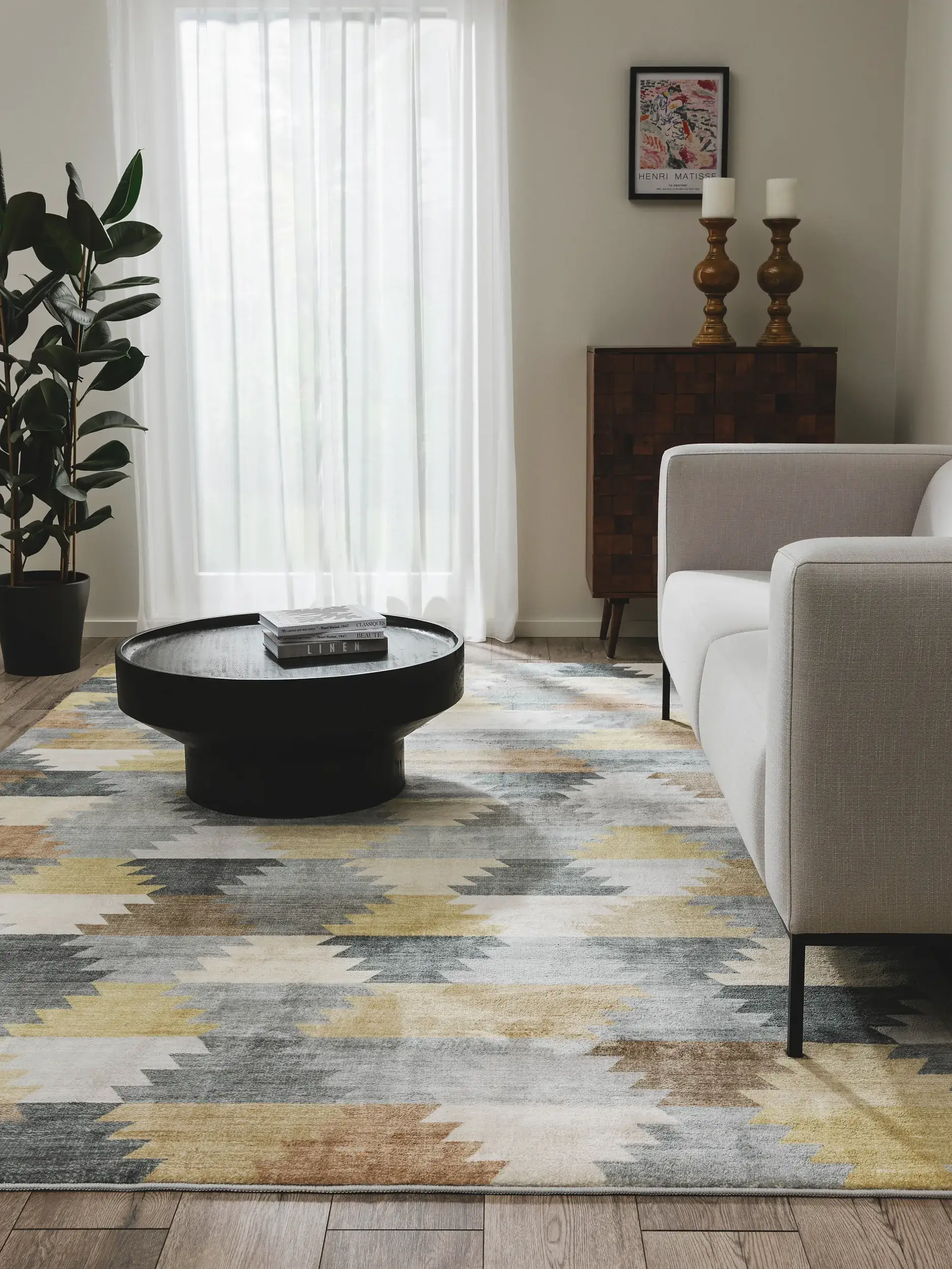 Tapis en 100% Polyester en Multicouleur avec une pile de 100% Polyester de hauteur de benuta POP